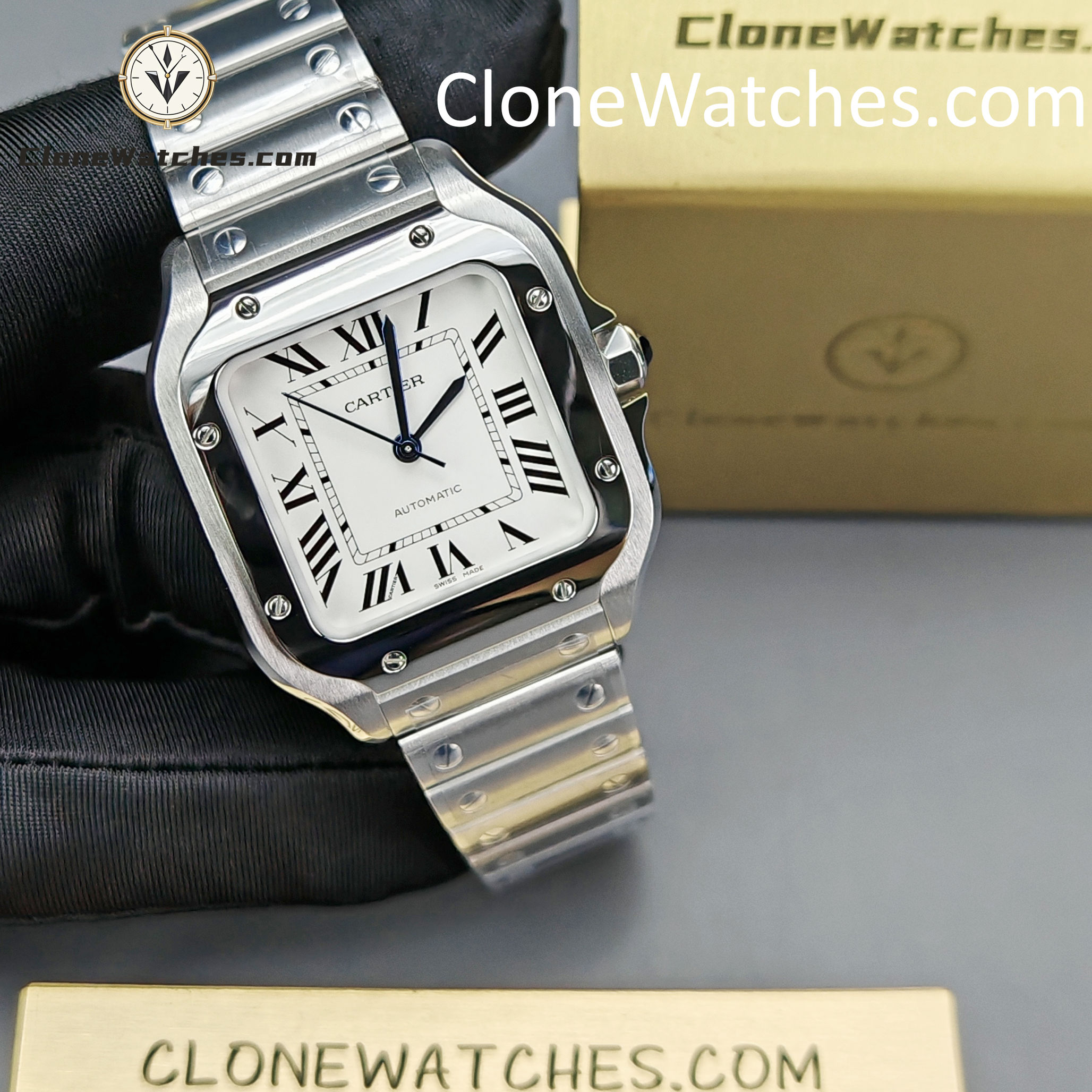 Cartier Super Clone Watches 1:1 Santos Series White Dial 35.1MM WSSA0029