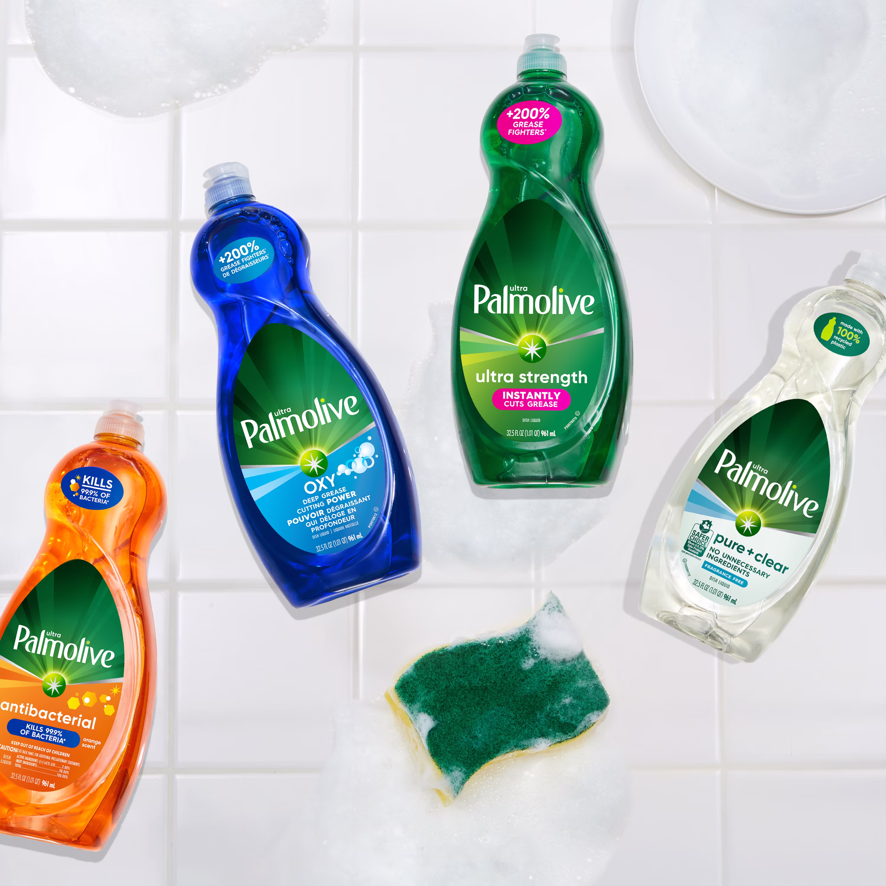 (9 pack) Palmolive Ultra Pure + Clear Liquid Dish Soap, Fragrance Free, 32.5 Fluid Ounce Bottle
