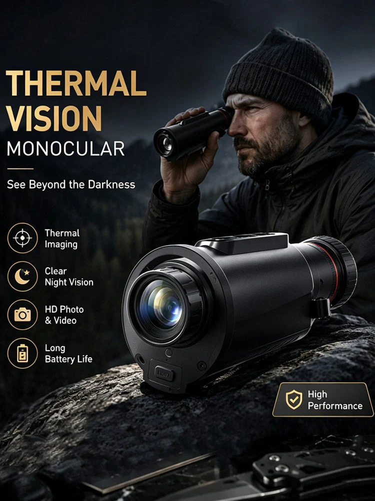 🌙 AI15 Thermal Imaging Monocular – 1920x1080 Resolution, 8000m Range, 10-Hour Battery