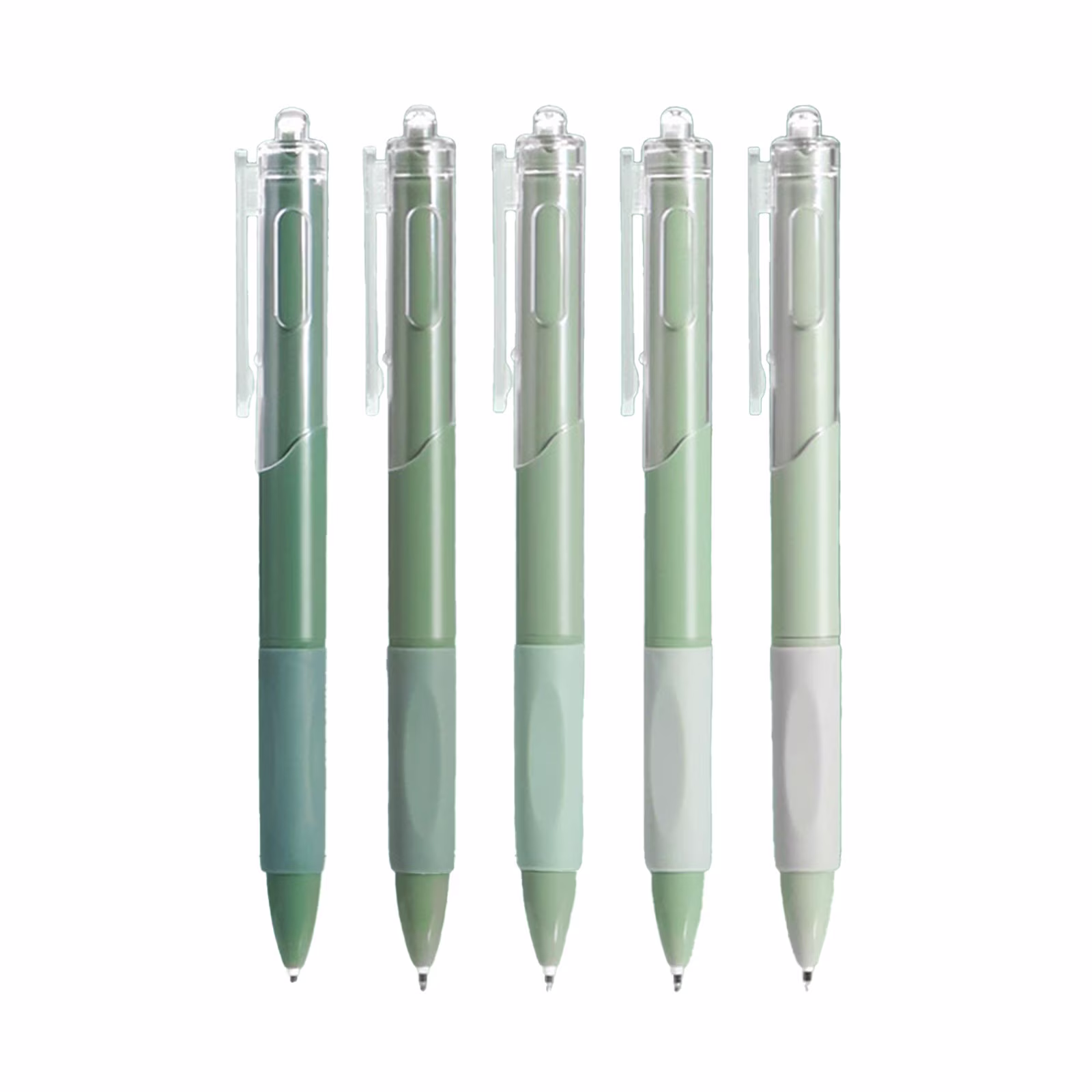 5 Pack Retractable Gel Pens, 0.5mm Fine Tip 5ml Large Capacity Quick-Dry Smooth Writing Black Ink Pen with Ergonomic Grip for Office Daily Use