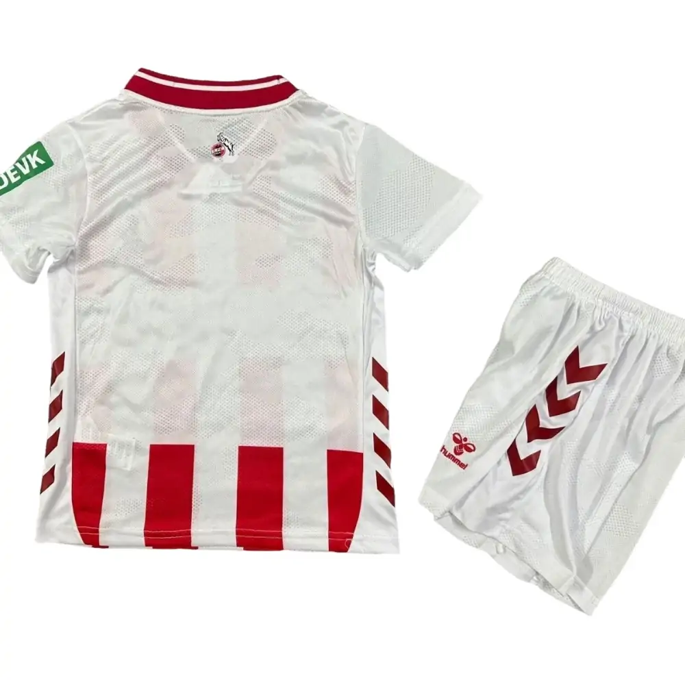2025-26 1. FC Köln Home Kit - Short Sleeve Children's suit Fans Edition