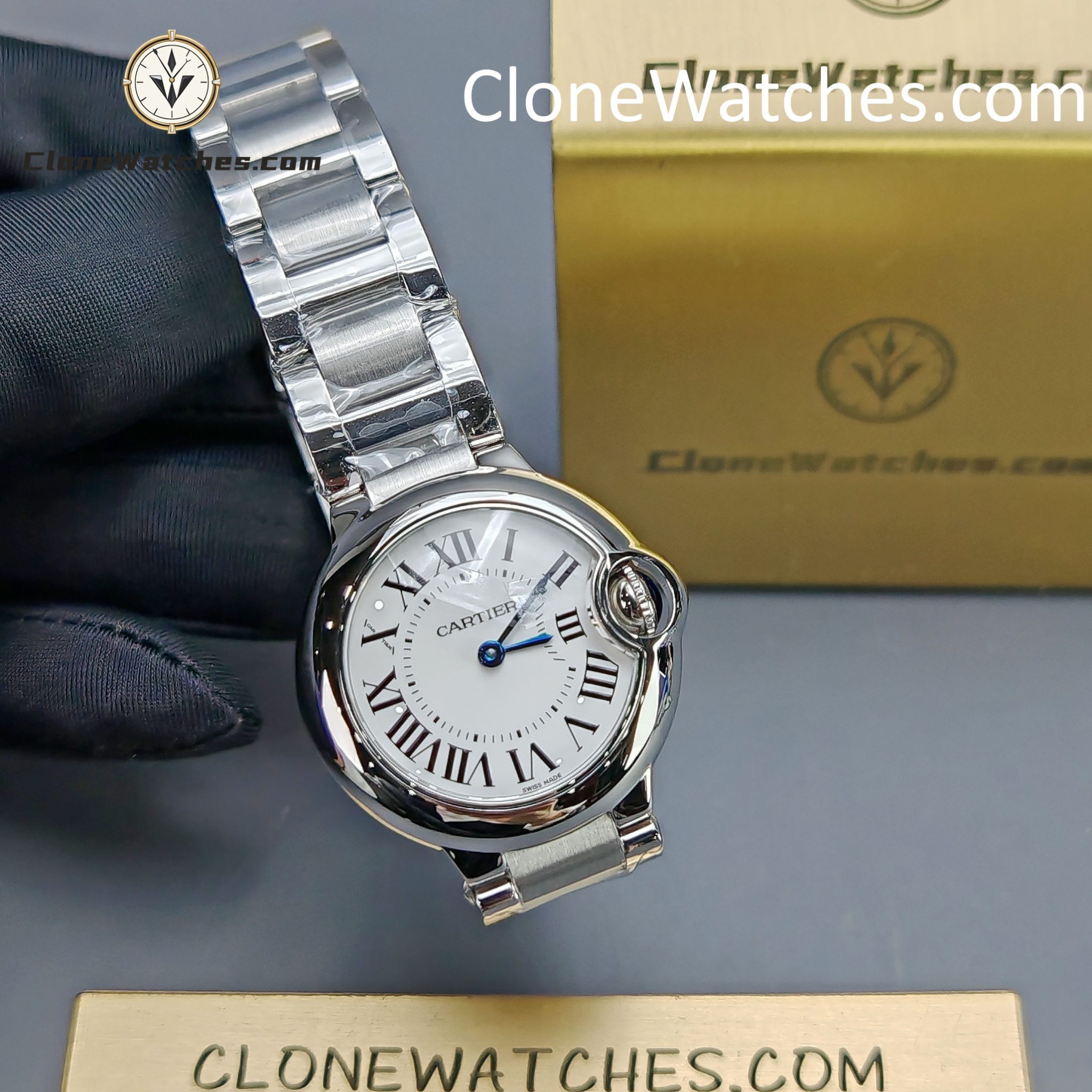 Cartier Super Clone Watches 1:1 Ballon Bleu de WSBB0067 Silver White Dial 28mm