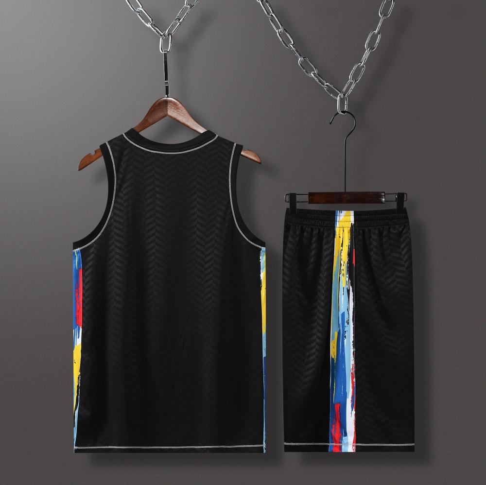 Nets basketball uniform black suit（Customizable name and number）