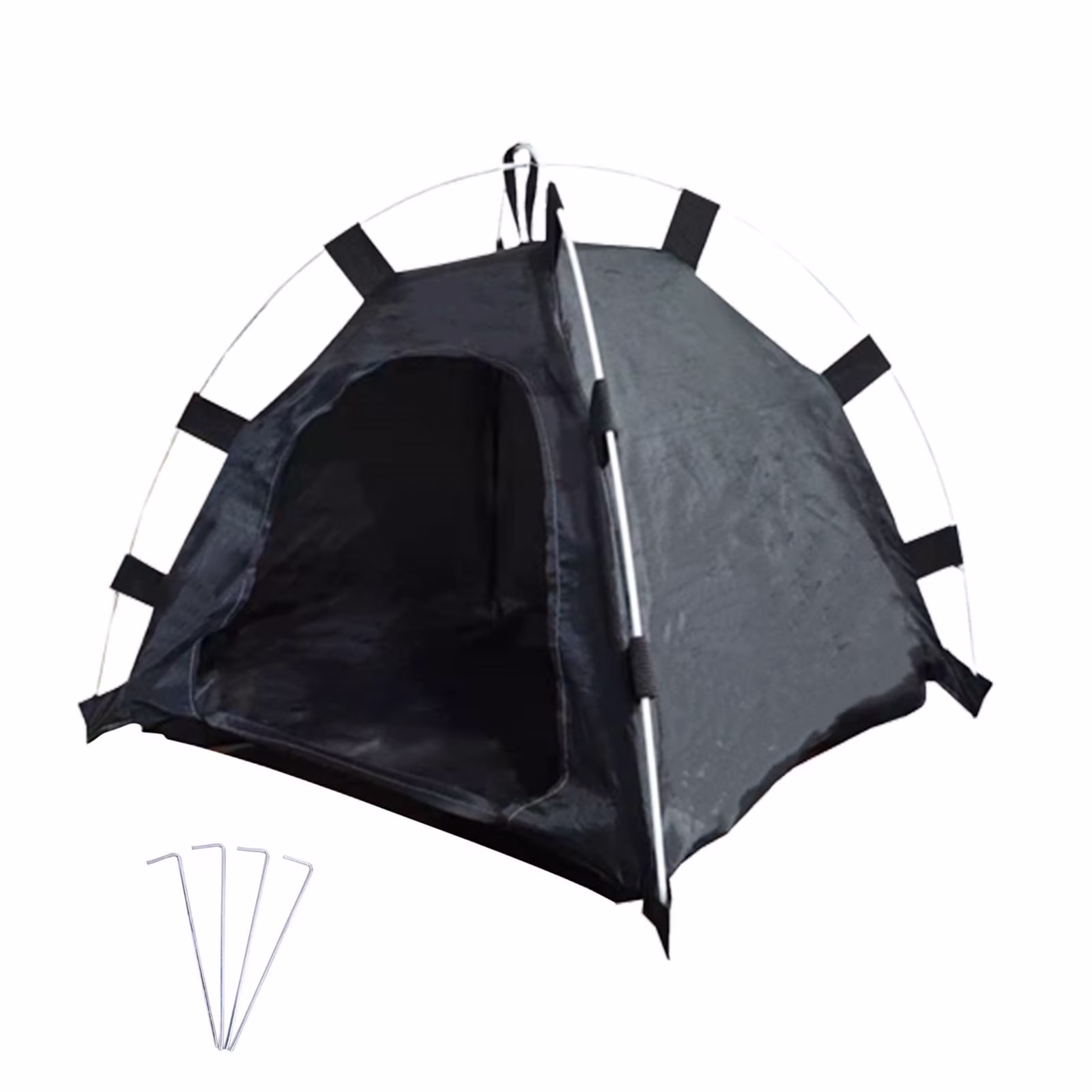 Tarmeek Pet Cave Cat House Indoor Hideaway Soft Washable Semi-Enclosed Warm Faux Fur Bed for Small Dogs and Cats with 4 Ground Stakes for Outdoor Camping