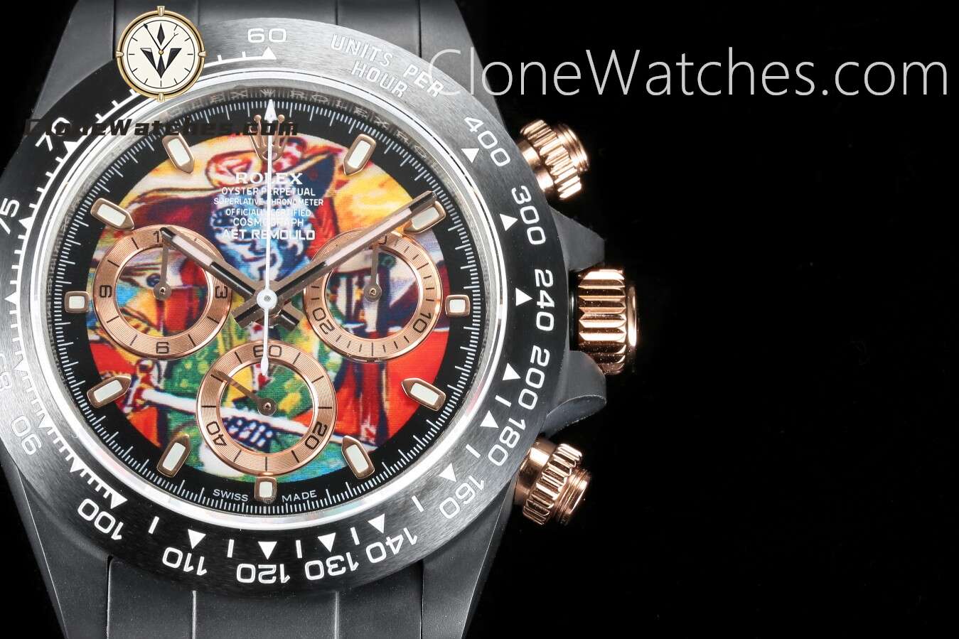 Modified Super Clone Watches 1:1 AET Rolex Daytona Ceramic THE INJURED BULLFIGHTER
