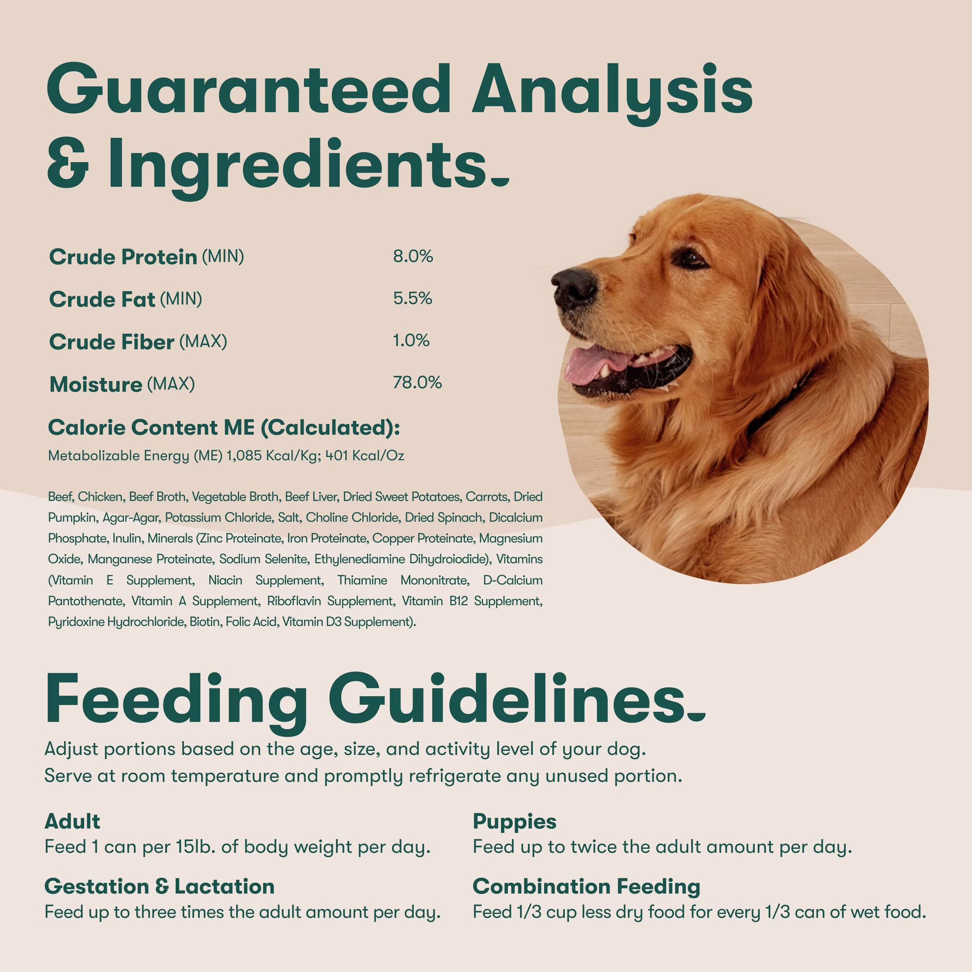 (4 pack) Jinx Chopped Beef Recipe Natural Wet Dog Food, Grain-Free, 13 oz Can