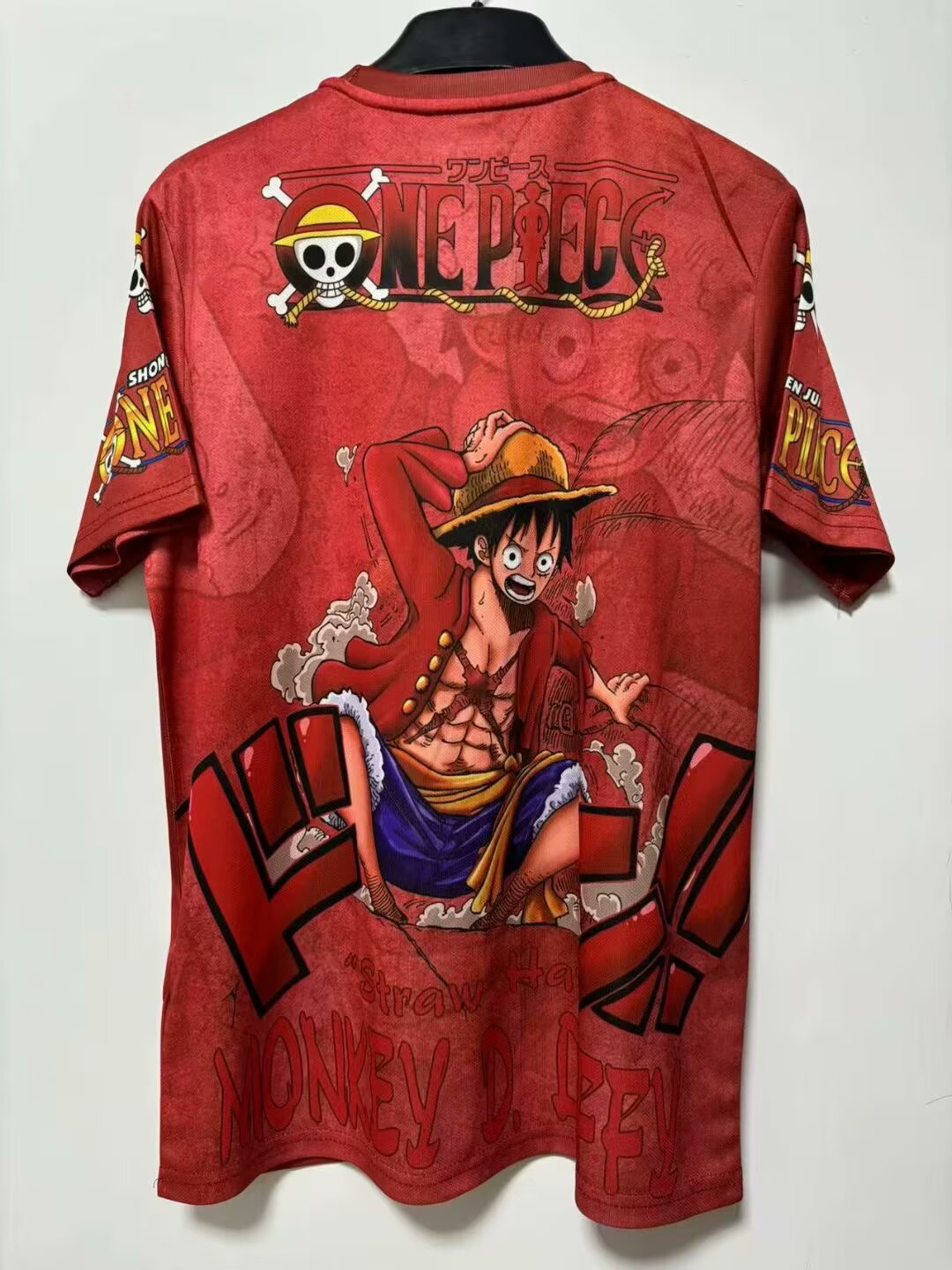 2025-26 Japanese Straw Hat Boys Red Jersey - Fan Edition