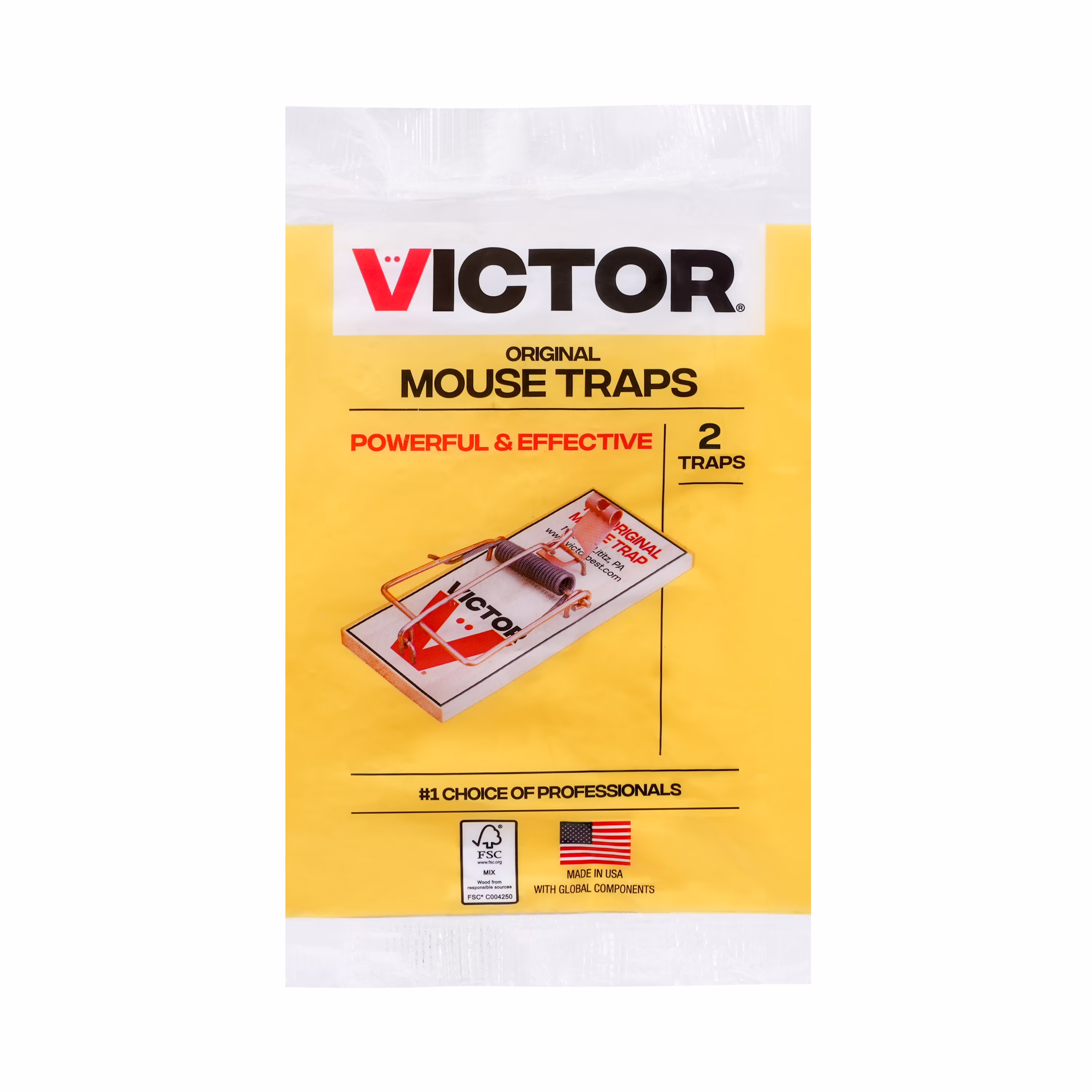(2 pack) Victor Metal Pedal Mouse Trap - Snap Trap for Mice - 2 Pack