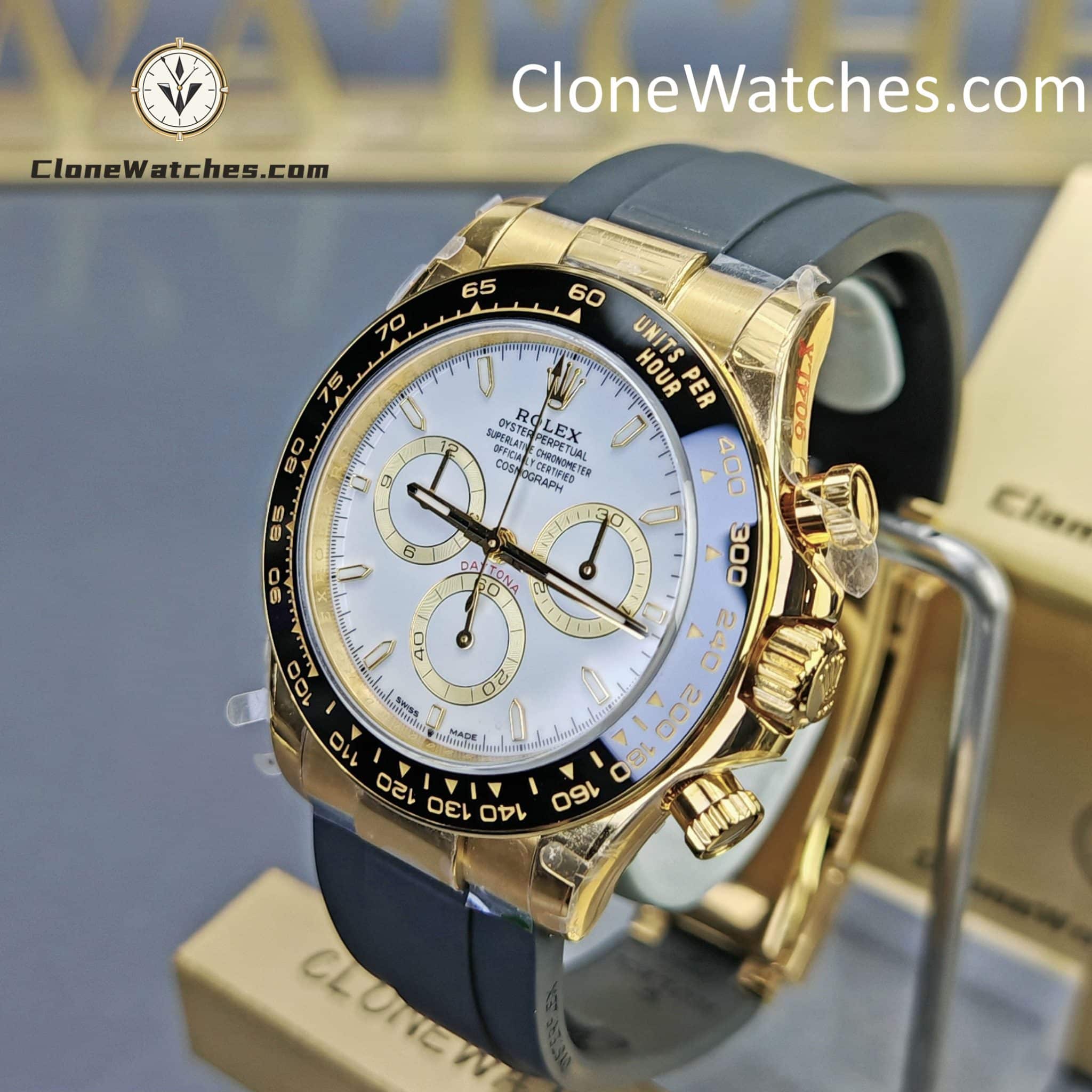Rolex Super Clone Watches 1:1 Daytona 18K Gold M126518ln-0002 4131 Movement