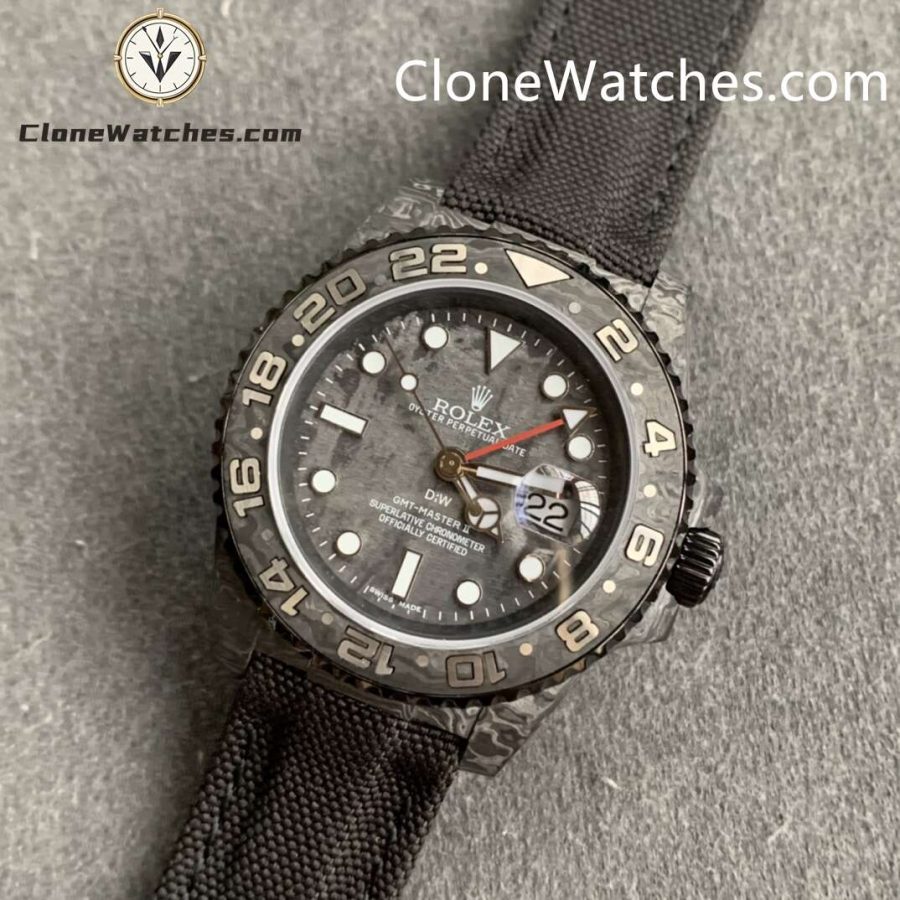 Modified Super Clone Watches 1:1 DIW Rolex GMT Master II NTPT Carbon “ALL BLACK” 3285 Movement