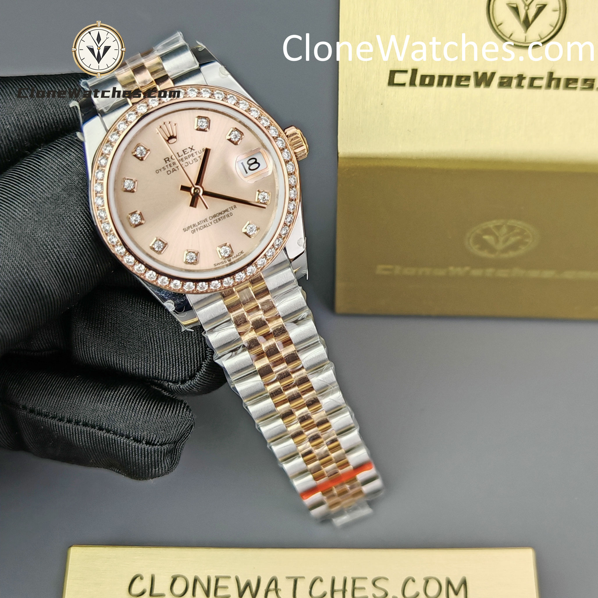 Rolex Super Clone Watches 1:1 DateJust m278381rbr-0024 Jubilee 31MM 2236 Movement