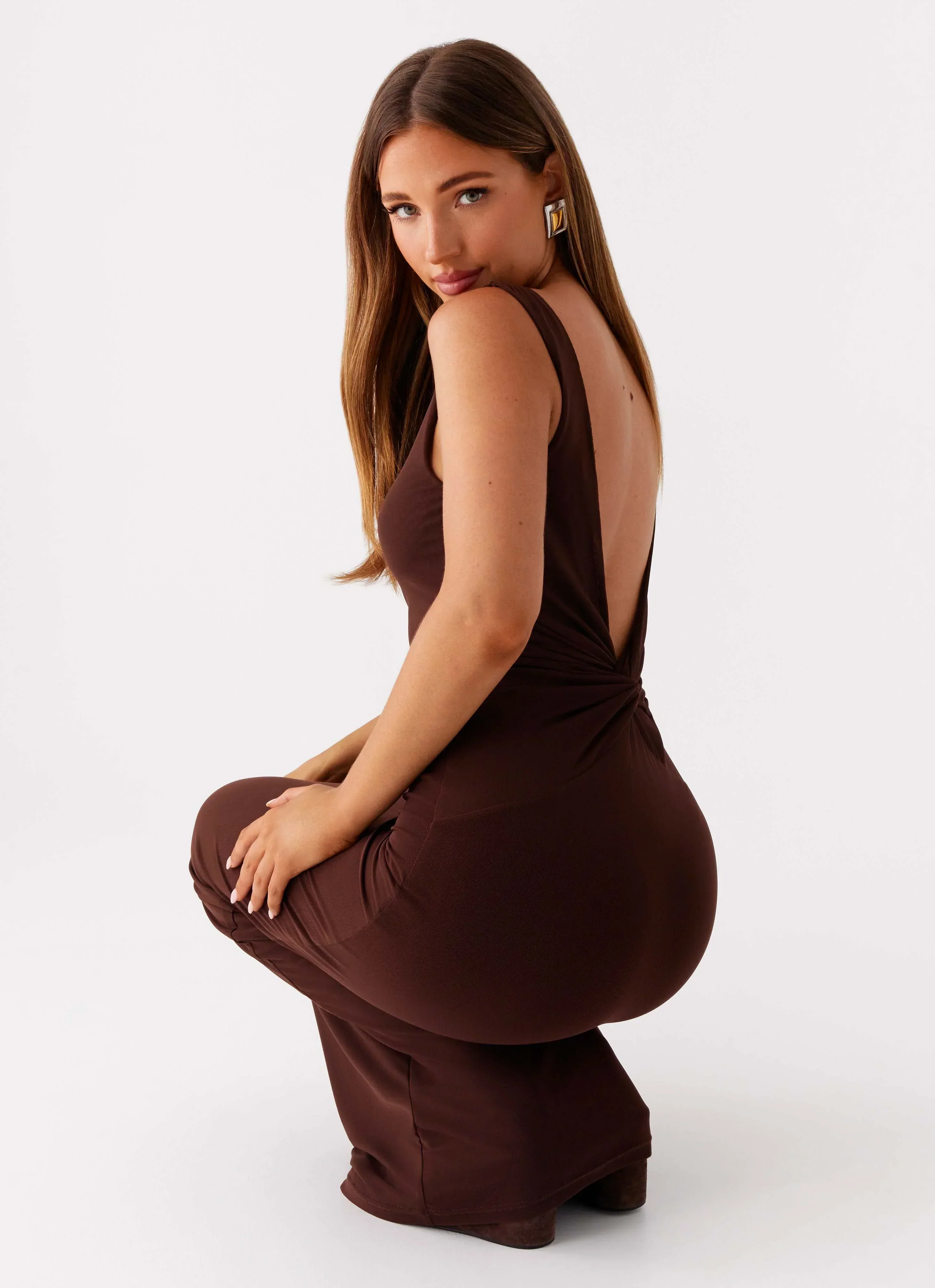 Earthbound Muse Maxi Dress - Chocolate