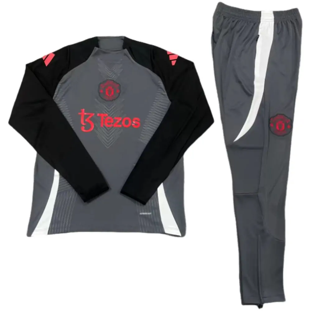 Manchester United dark grey training kit for kids 2024-25