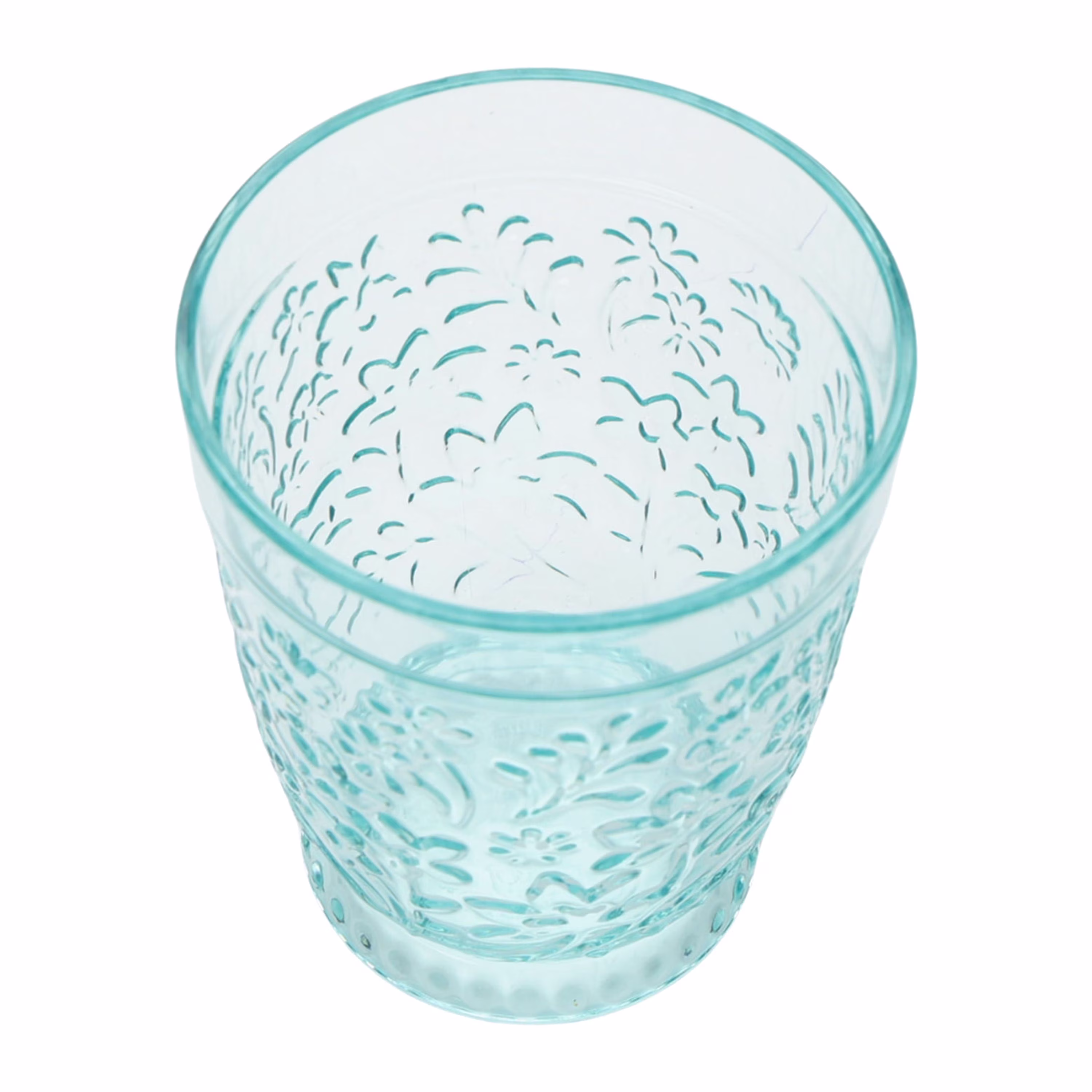 (2 pack) The Pioneer Woman Ditsy 16 oz Embossed Tritan Plastic Tumbler, Teal