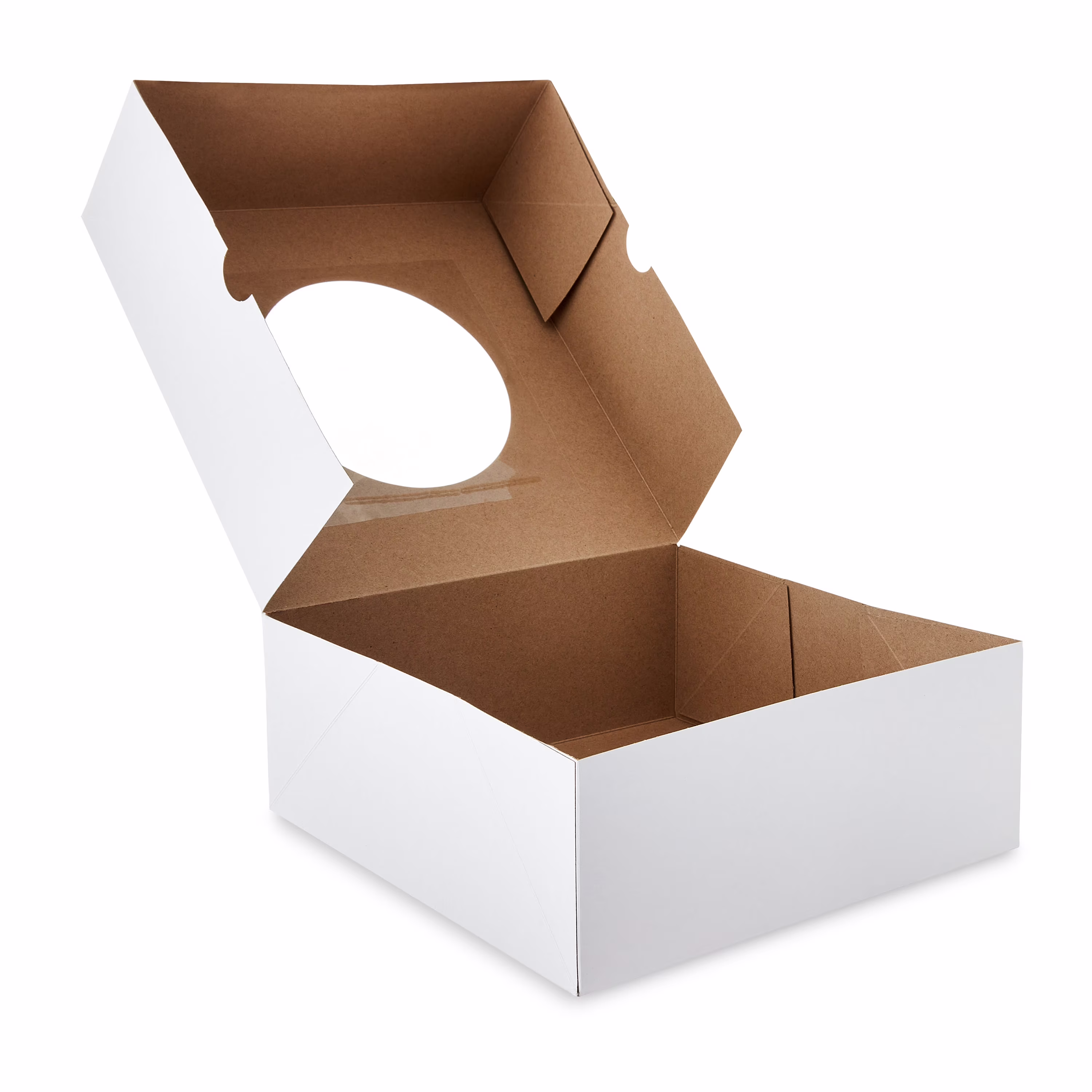 (3 pack) Way To Celebrate Pie Box with Window, White, 9 in x 9 in x 3.5 in, 1 Count