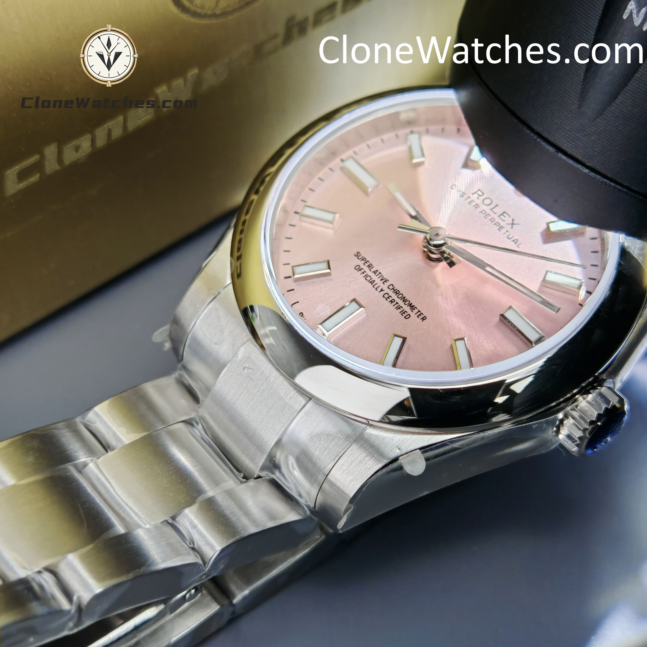 Rolex Super Clone Watches 1:1 Oyster Perpetual Pink Dial 31mm m277200-0009 2232 Movement