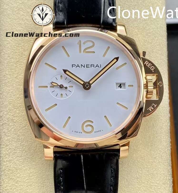 Panerai Super Clone Watches 1:1 Luminor Due GoldtechTM PAM01336 White Dial