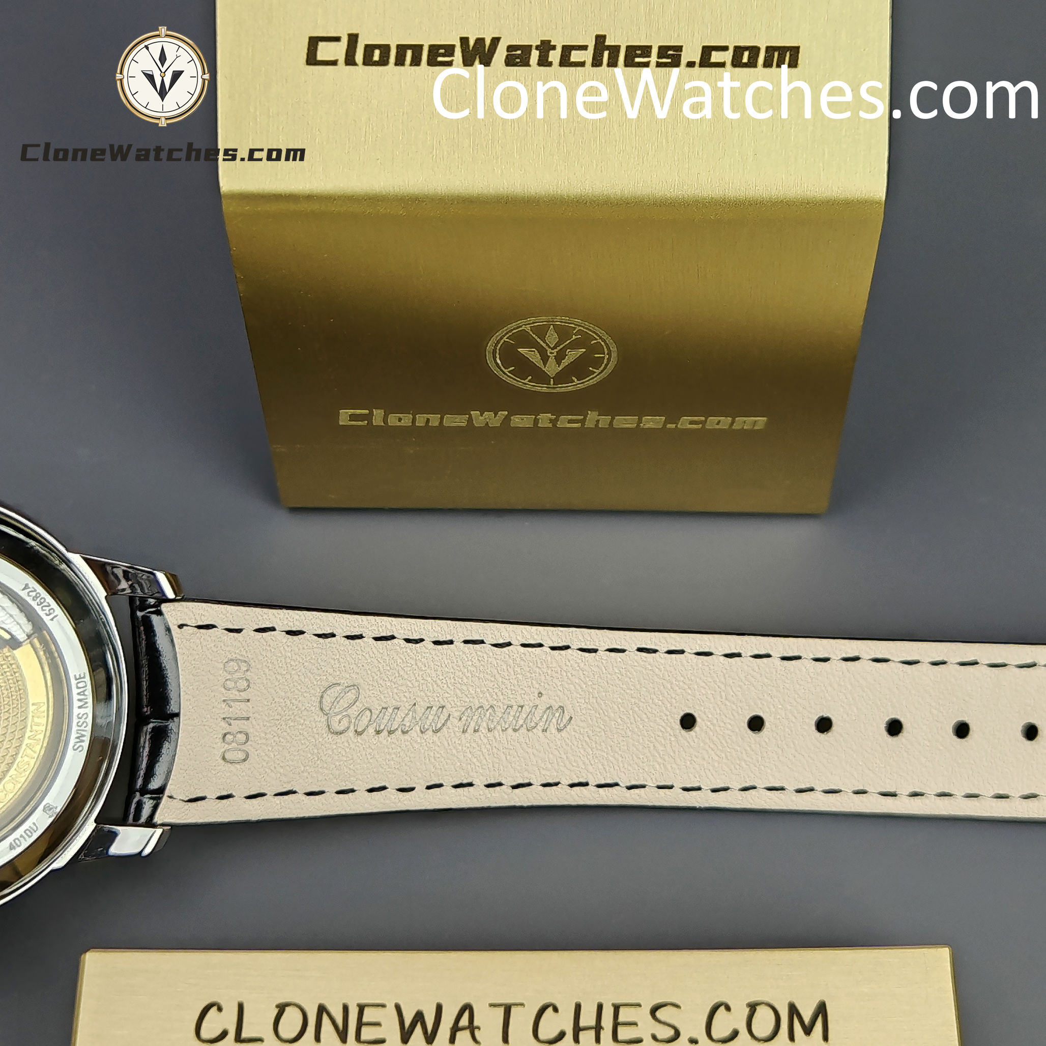 Vacheron Constantin Super Clone Watches 1:1 Patrimony Moon Phase Retrograde Date 4010U/000G-B330 White Dial