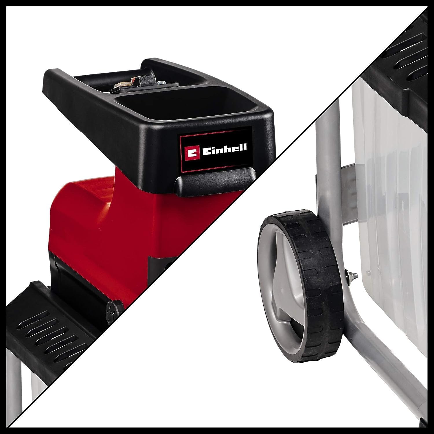 Broyeur végétaux silencieux 2800 W cylindre coupe bac 60 L