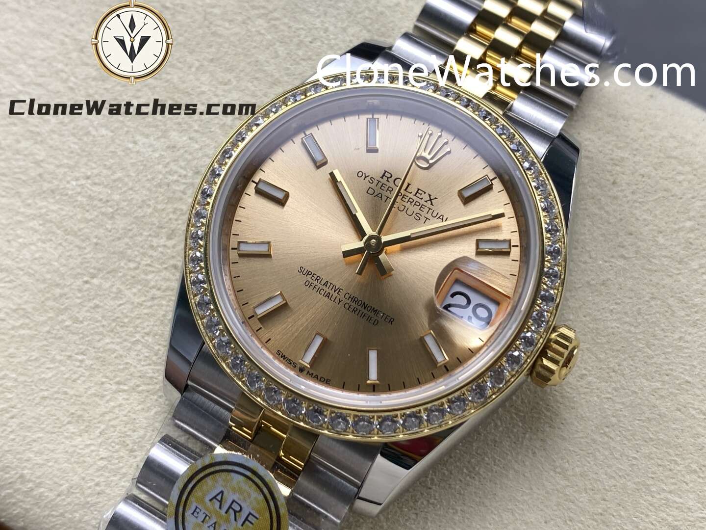 Rolex Super Clone Watches 1:1 DateJust m278383rbr-0014 Jubilee 31MM 2236 Movement