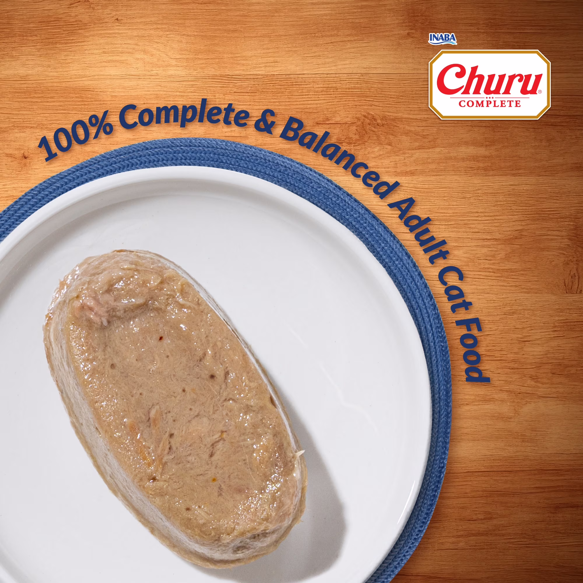 INABA Churu Complete Pate Wet Cat Food with Fish Oil, 1.23oz. per Serving, 2 Servings, Chicken Recipe with Cheese