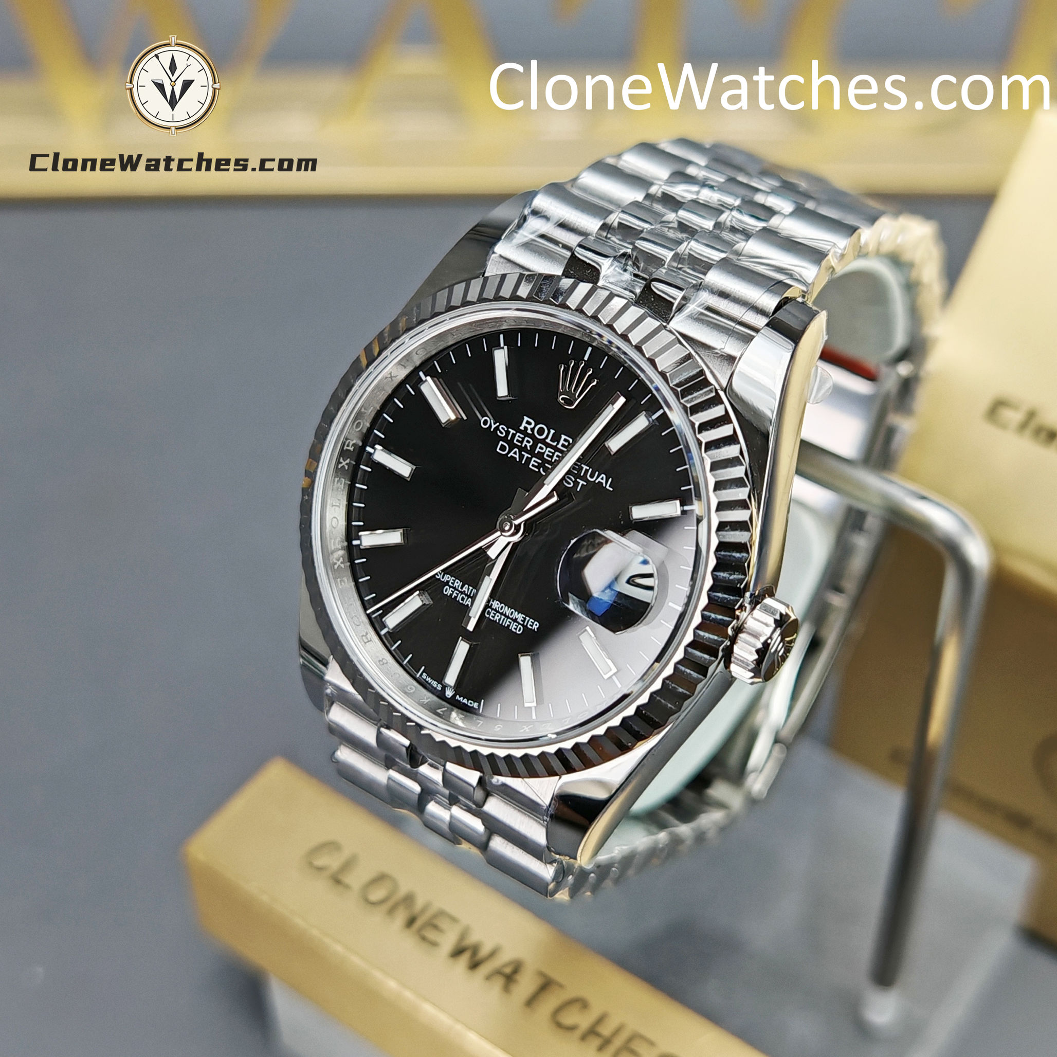 Rolex Super Clone Watches 1:1 DateJust M126234 – 0015 Black Dial Jubilee 36MM 3235 Movement