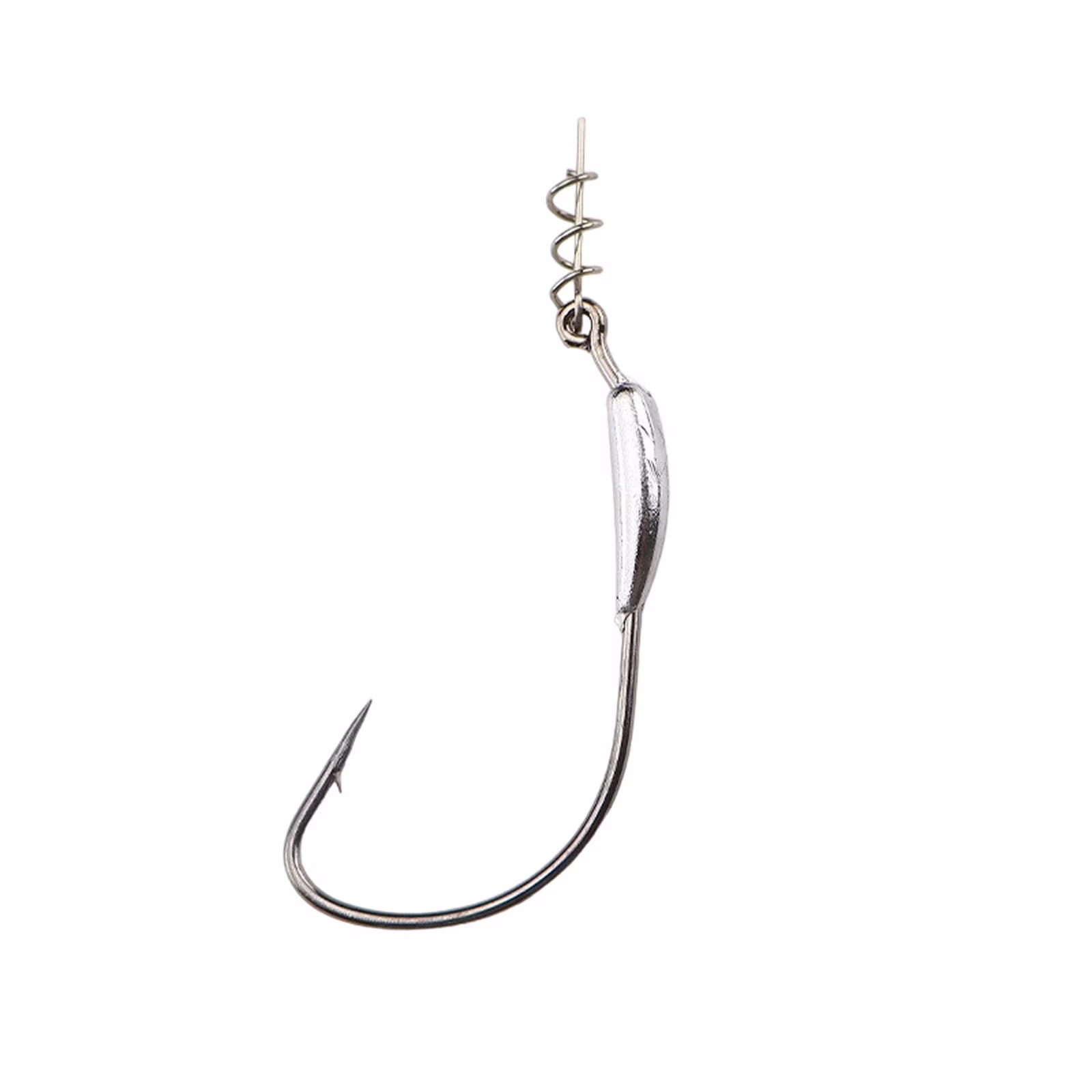 Swimming Lure Hook, 3/0 Offset Jig Head Fishing Hooks for Soft Lures, Sharp Carbon Steel Wide Gap Crank Hook, 0.11 oz, Outdoor Boat Fishing Tackle C#013 Silver