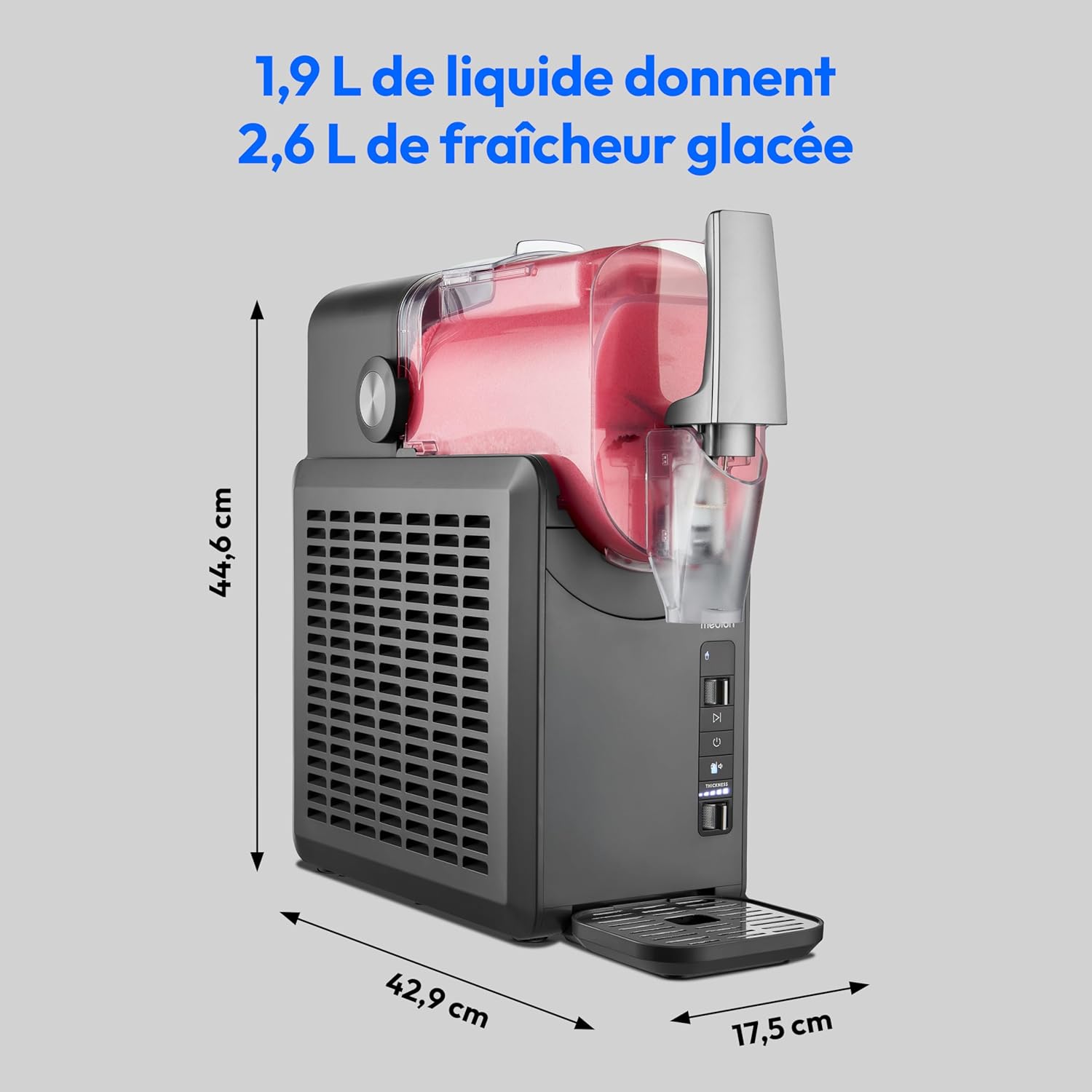 Machine à granité 2,6 L réservoir 1,9 L 5 modes compresseur