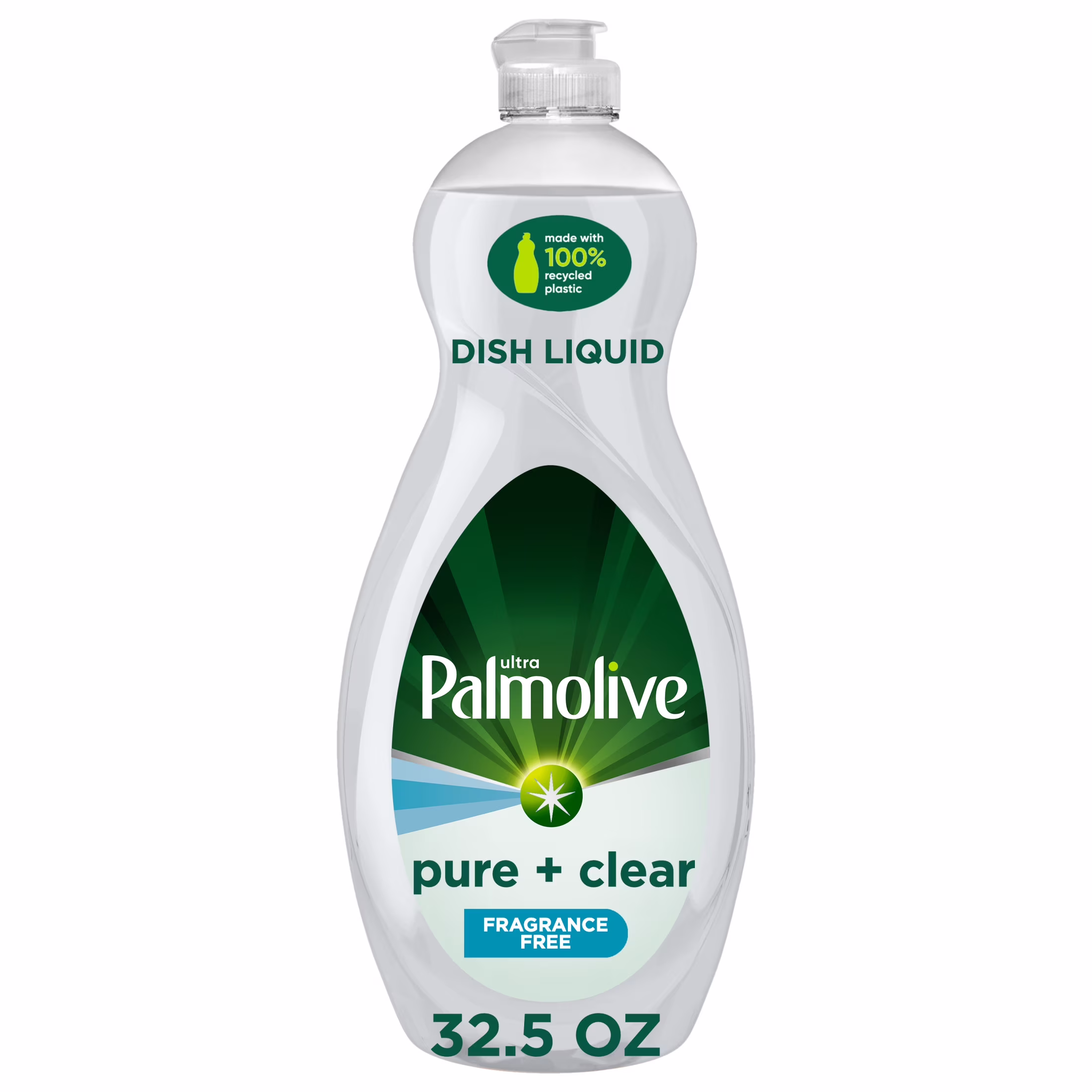 (9 pack) Palmolive Ultra Pure + Clear Liquid Dish Soap, Fragrance Free, 32.5 Fluid Ounce Bottle