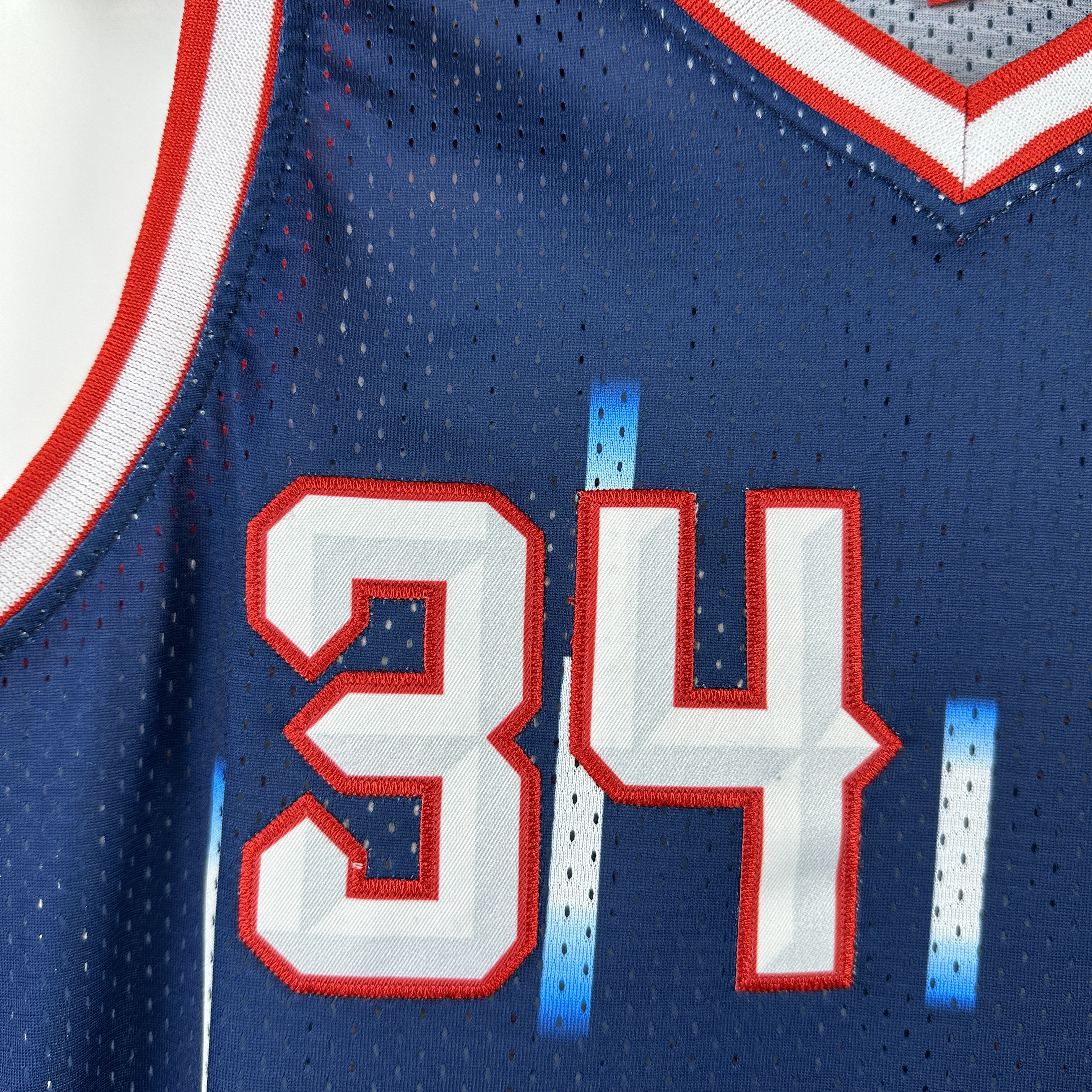 Embroidered MN retro jersey Rockets 96/97 season No. 34 Olajuwon