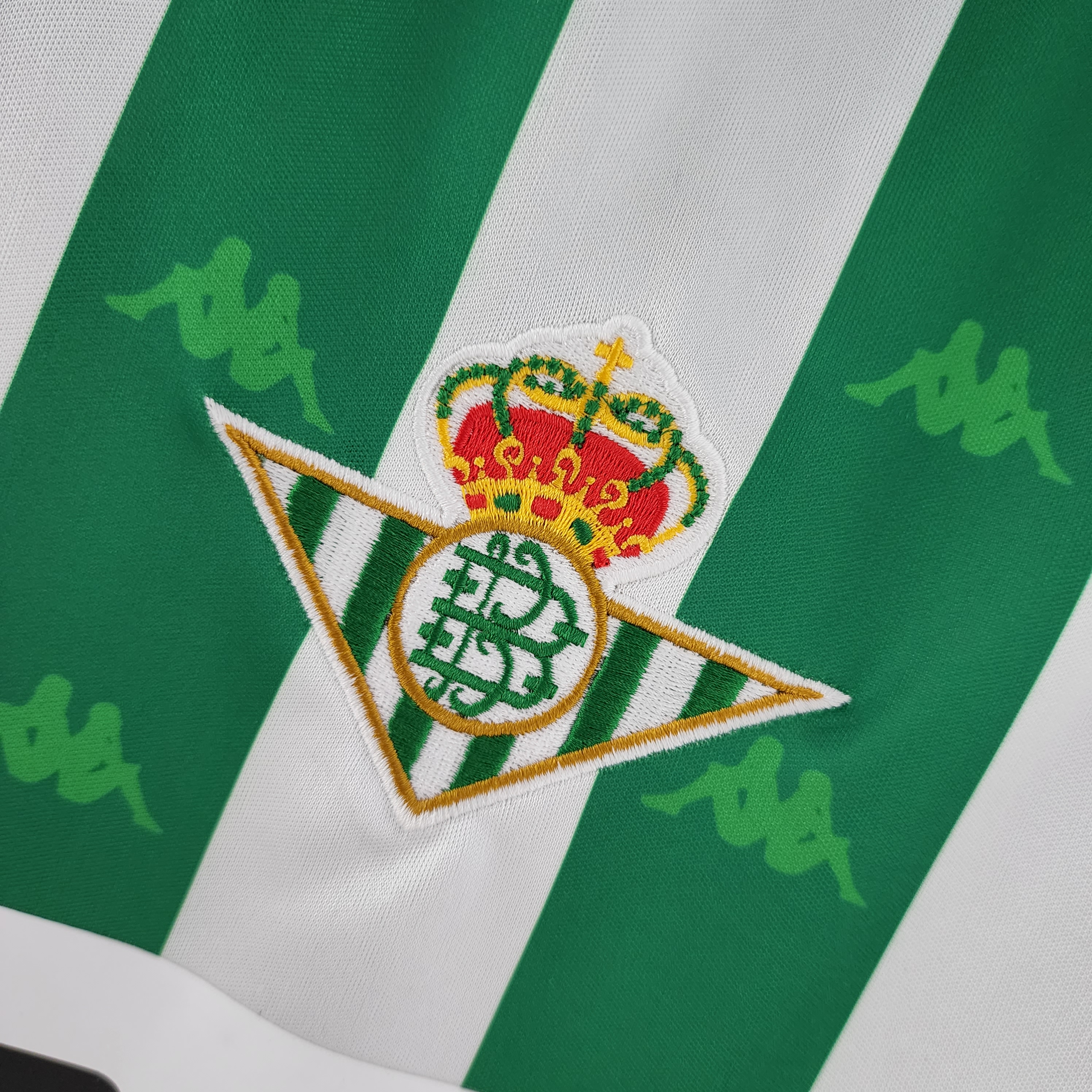 1995/97 Real Betis home retro jersey with advertising on the chest