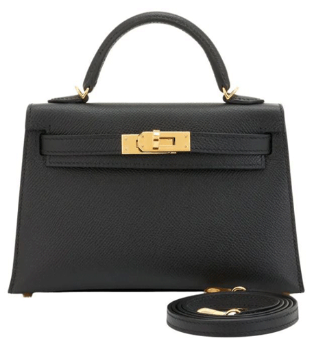 HERMES Epsom Casaque Mini Kelly Sellier 20 Black Bleu Indigo Rouge Grenat