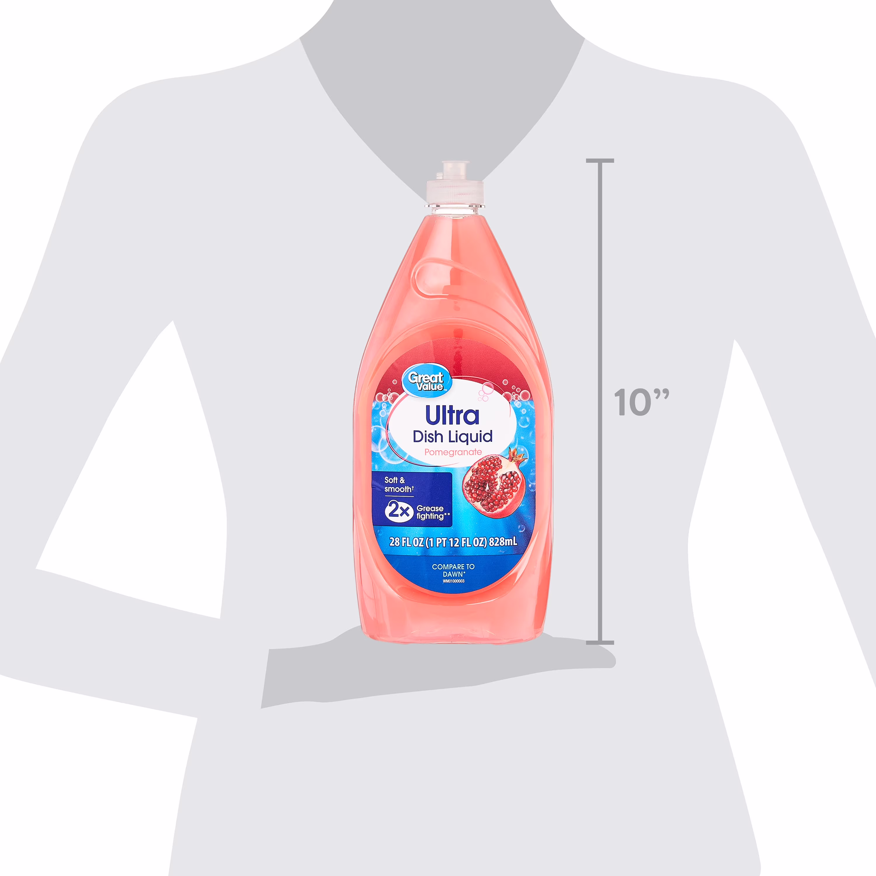 Great Value Soft & Smooth Ultra Dish Liquid, Pomegranate, 28 fl oz