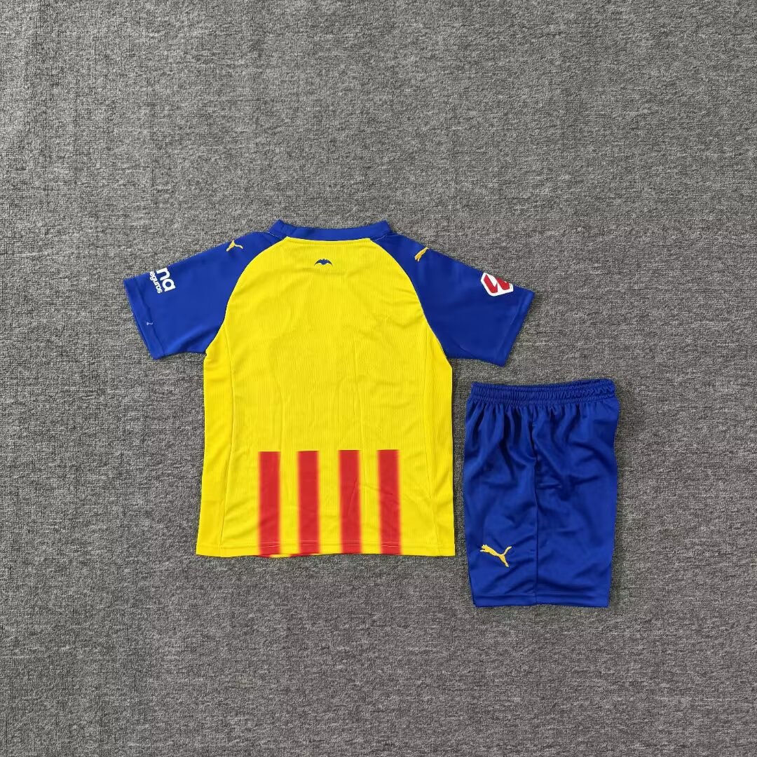 2025-26 Valencia Second Away Match Jersey Children's Set - Fans Edition