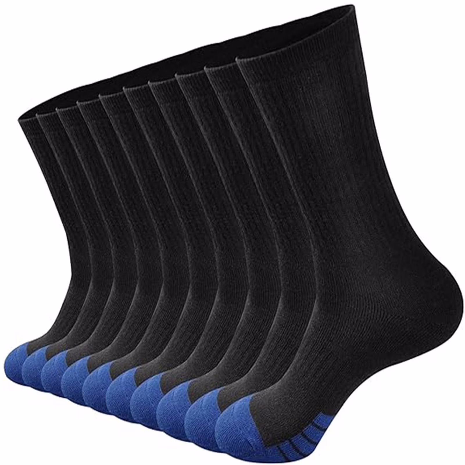 asjyhkr Mens Crew Socks Cotton Running Hiking Basketball Football Athletic Mid Calf Socks
