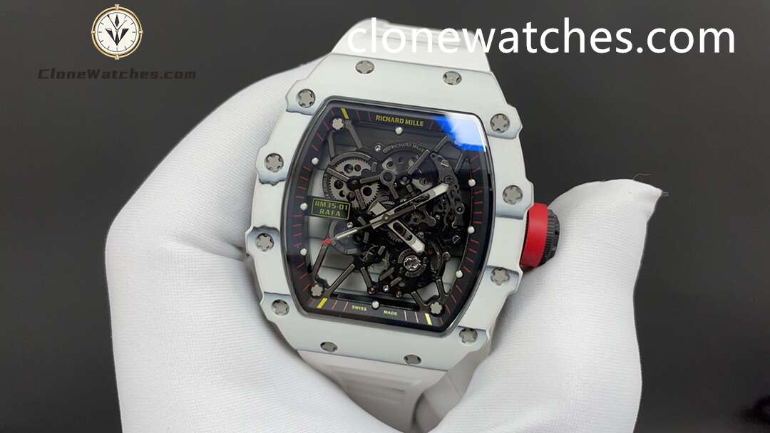 Richard Mille Super Clone Watches 1:1 RM 035 – 01 Tourbillon White Strap