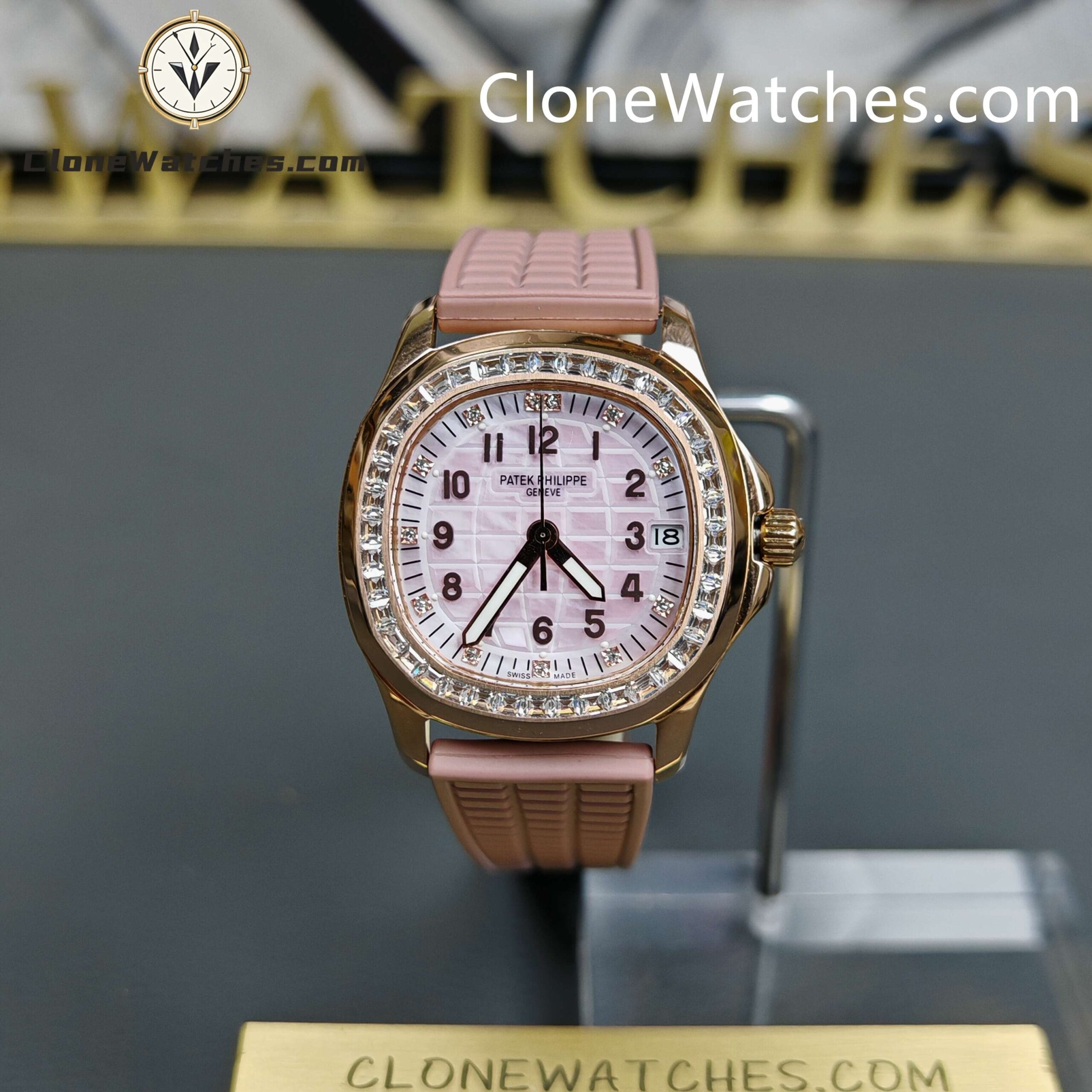 Patek Philippe Super Clone Watches 1:1 Aquanaut 5072R-001 Rose Gold 35.6 mm