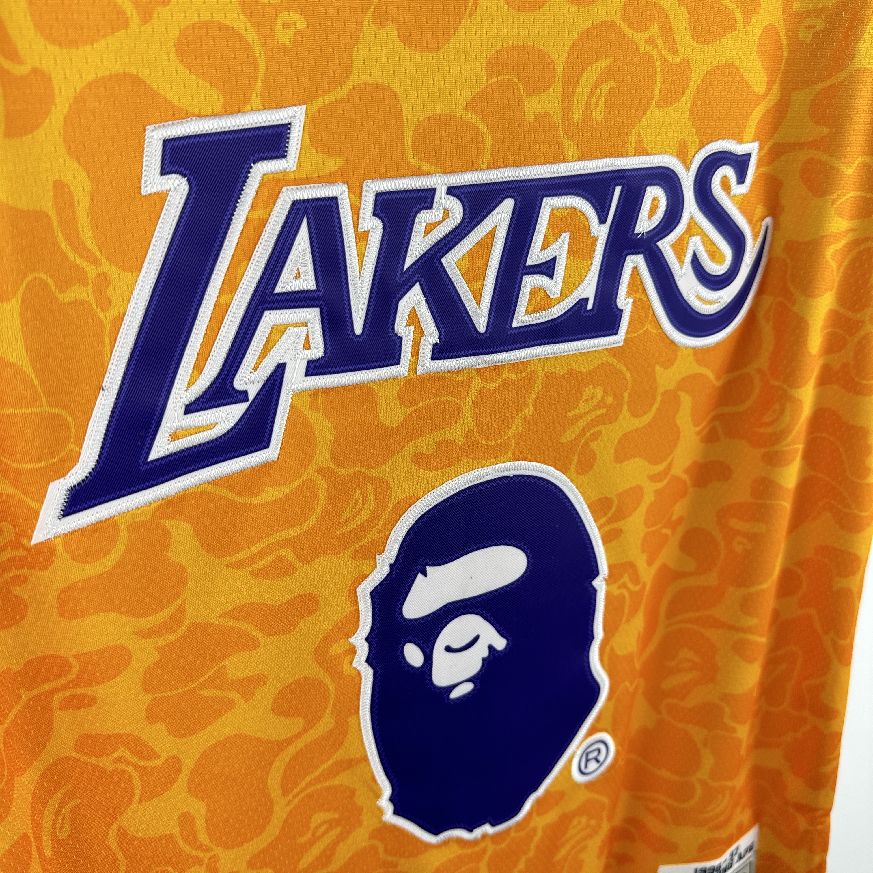Embroidered BAPE & MN Retro Jersey Lakers Ape Head
