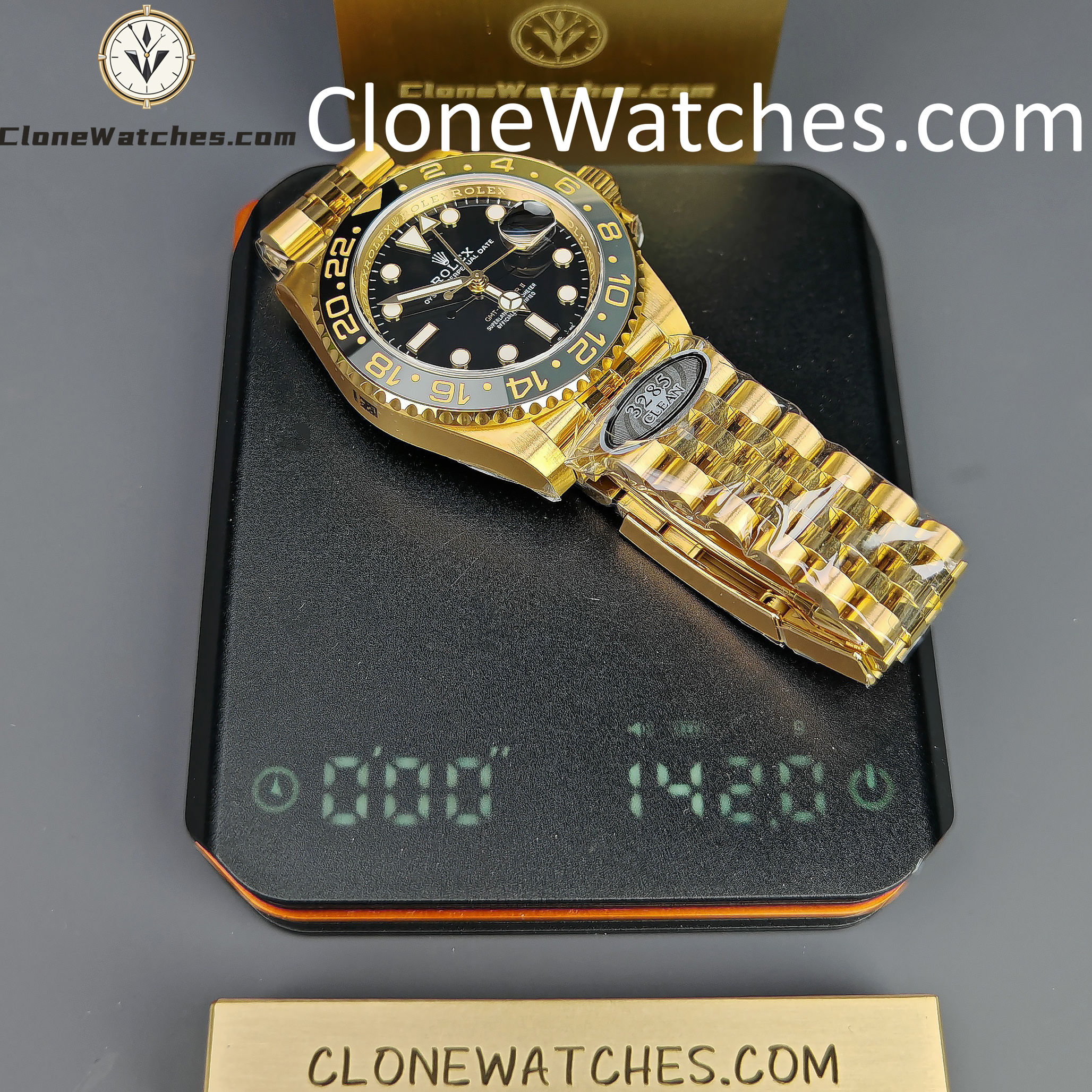Rolex Super Clone Watches 1:1 GMT Master II 18k Gold m126718grnr Jubilee 3285 Movement