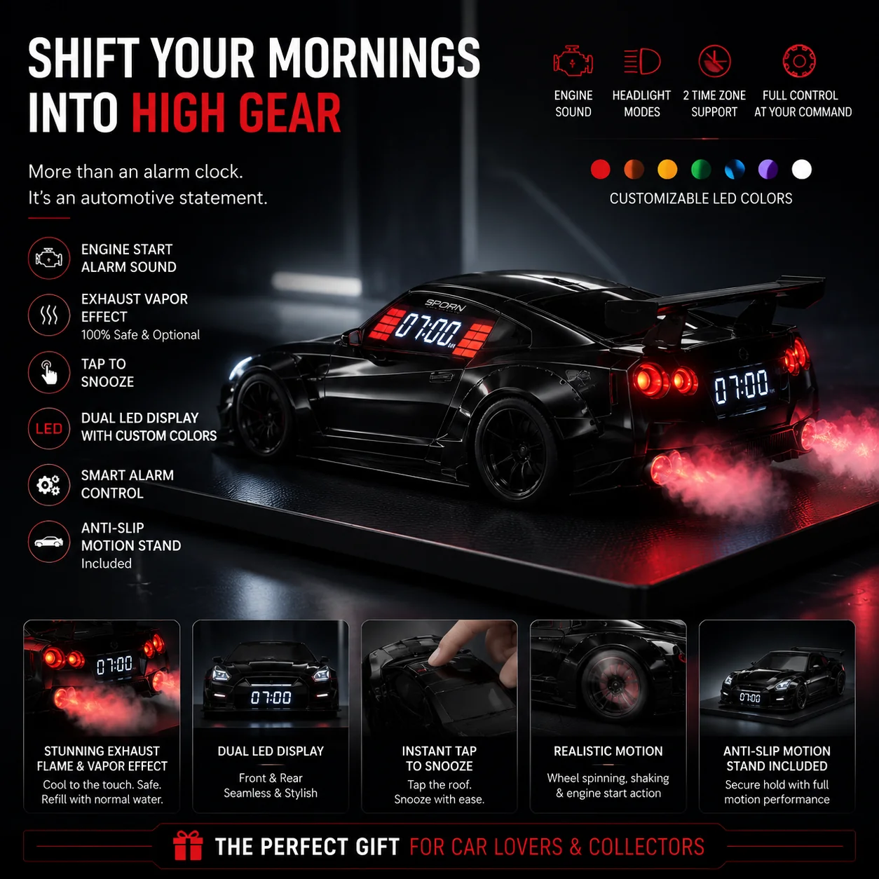 🏎️Hypercar Alarm Clock⏰Realistic Engine & Light Effects🔥