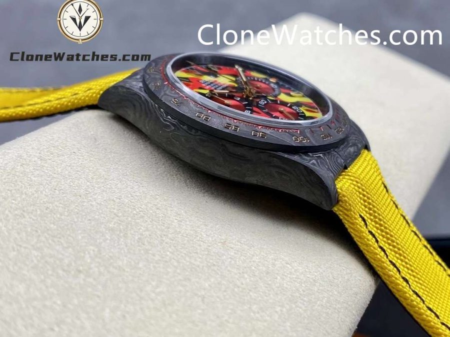 Modified Super Clone Watches 1:1 DiW Rolex Daytona NTPT Carbon “MILITARY YELLOW”