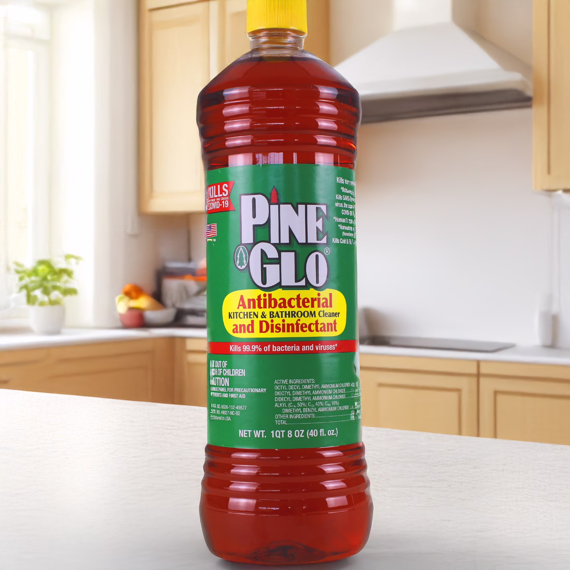 Pine Glo Antibacterial Disinfectant Cleaner, 40 Oz