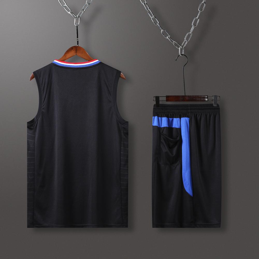 Clippers basketball uniform black suit（Customizable name and number）