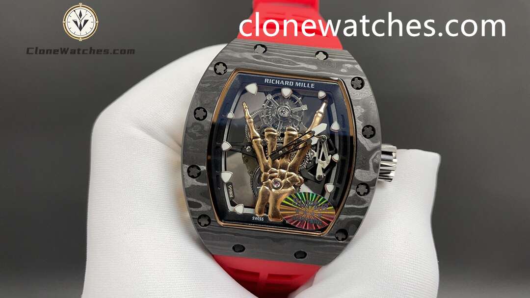 Richard Mille Super Clone Watches 1:1 RM 66 Freedom Proclaimed Tourbillon Red Strap