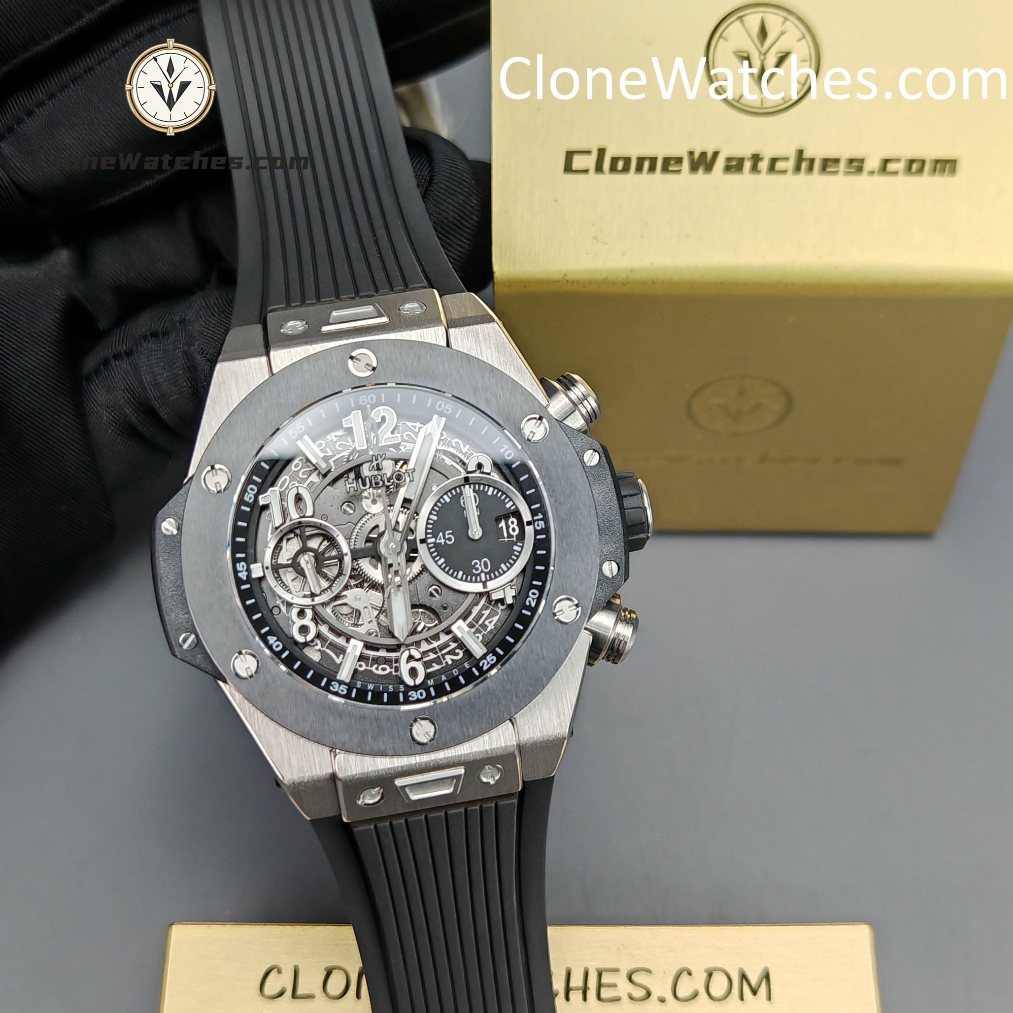 Hublot Super Clone Watches 1:1 Big Bang Unico Titanium Ceramic 42mm 441.NM.1171.RX