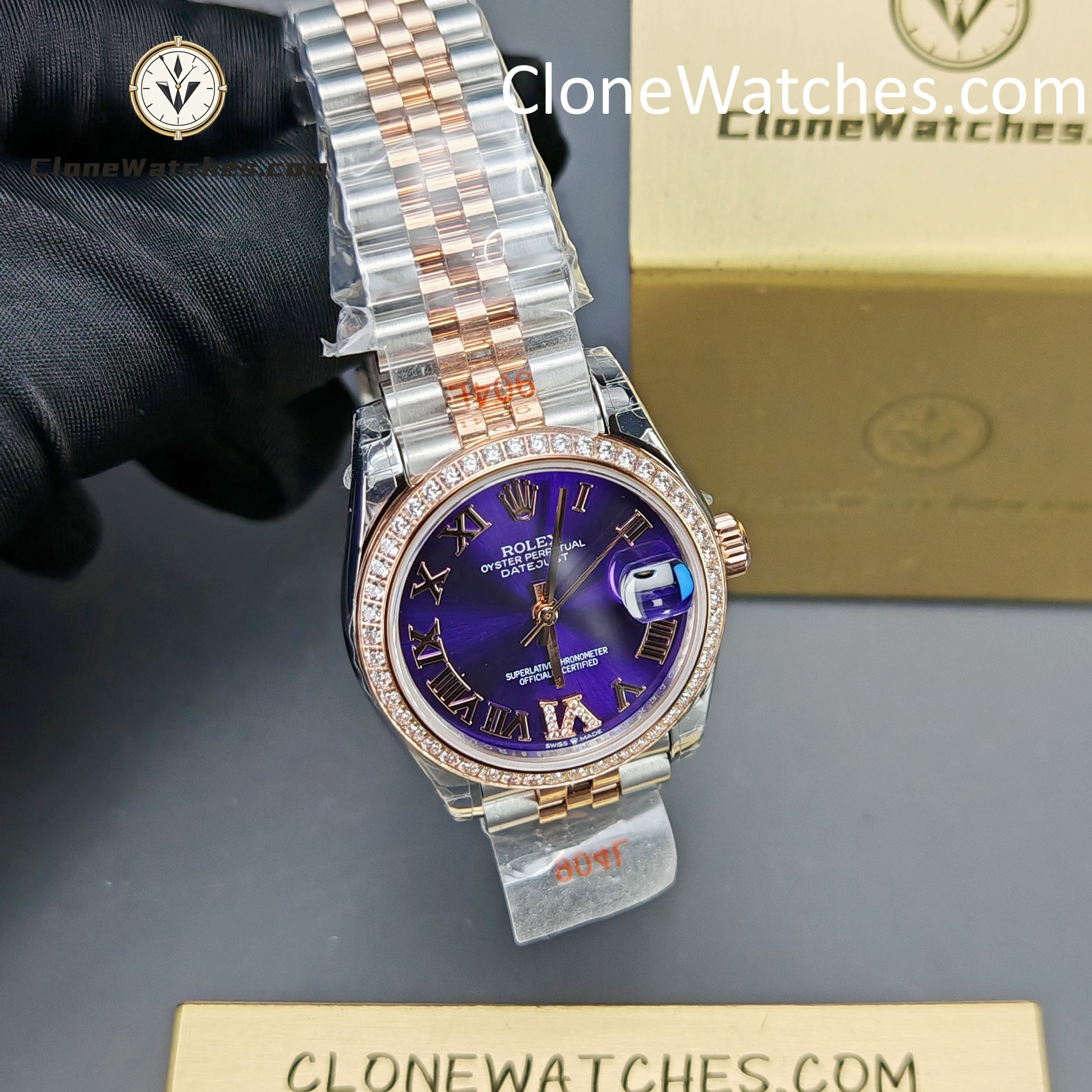 Rolex Super Clone Watches 1:1 DateJust m278381rbr-0020 Jubilee 31MM 2236 Movement