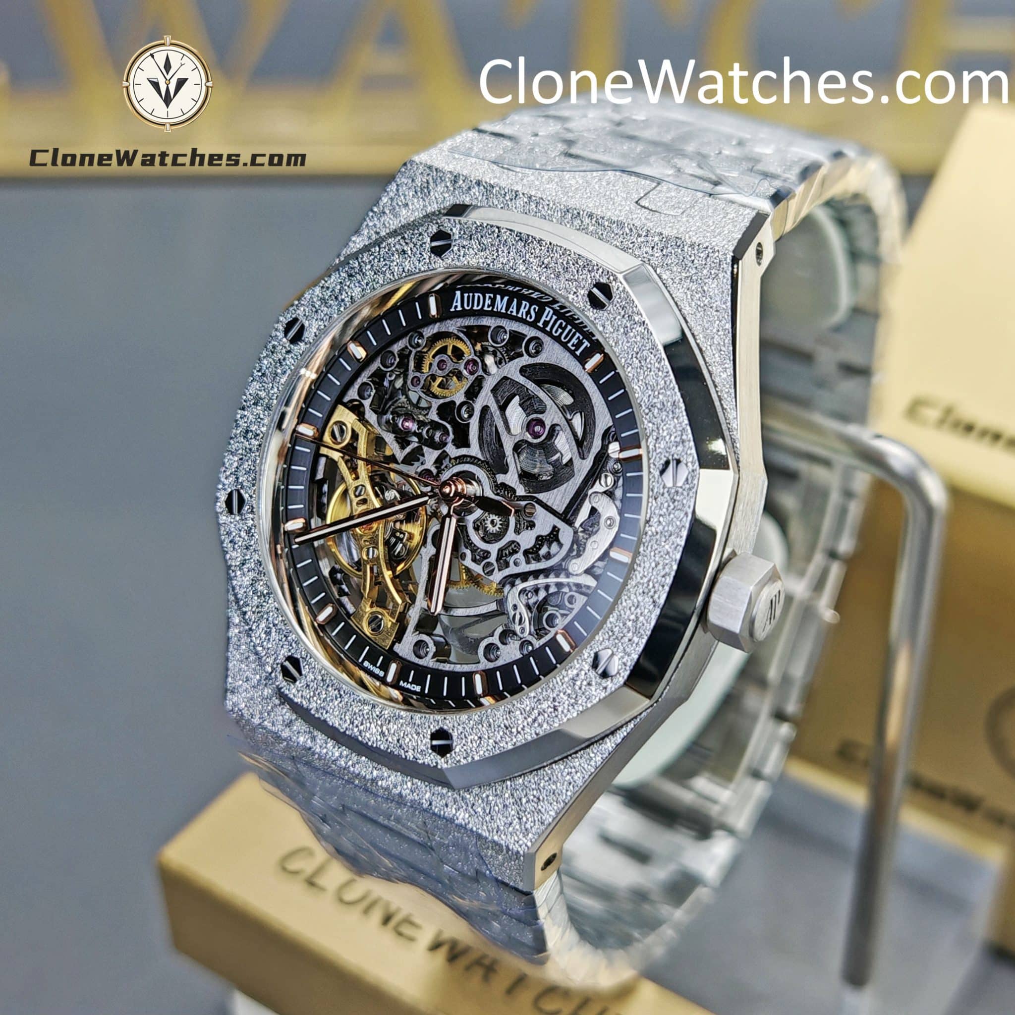 Audemars Piguet Super Clone Watches 1:1 Royal Oak Frost 15407 Skeleton Dial