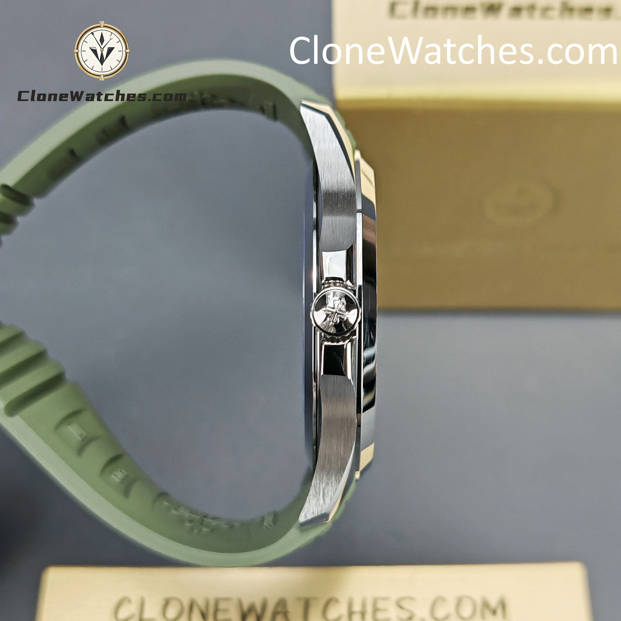 Patek Philippe Super Clone Watches 1:1 Aquanaut White Gold 5168G-010 42 mm