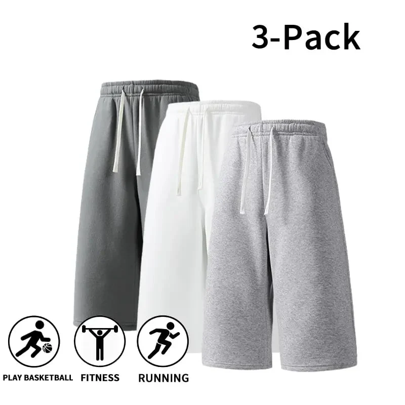 Men’s Athletic Sweat Shorts – Lightweight Drawstring Workout Shorts for Basketball, Running & Gym Training