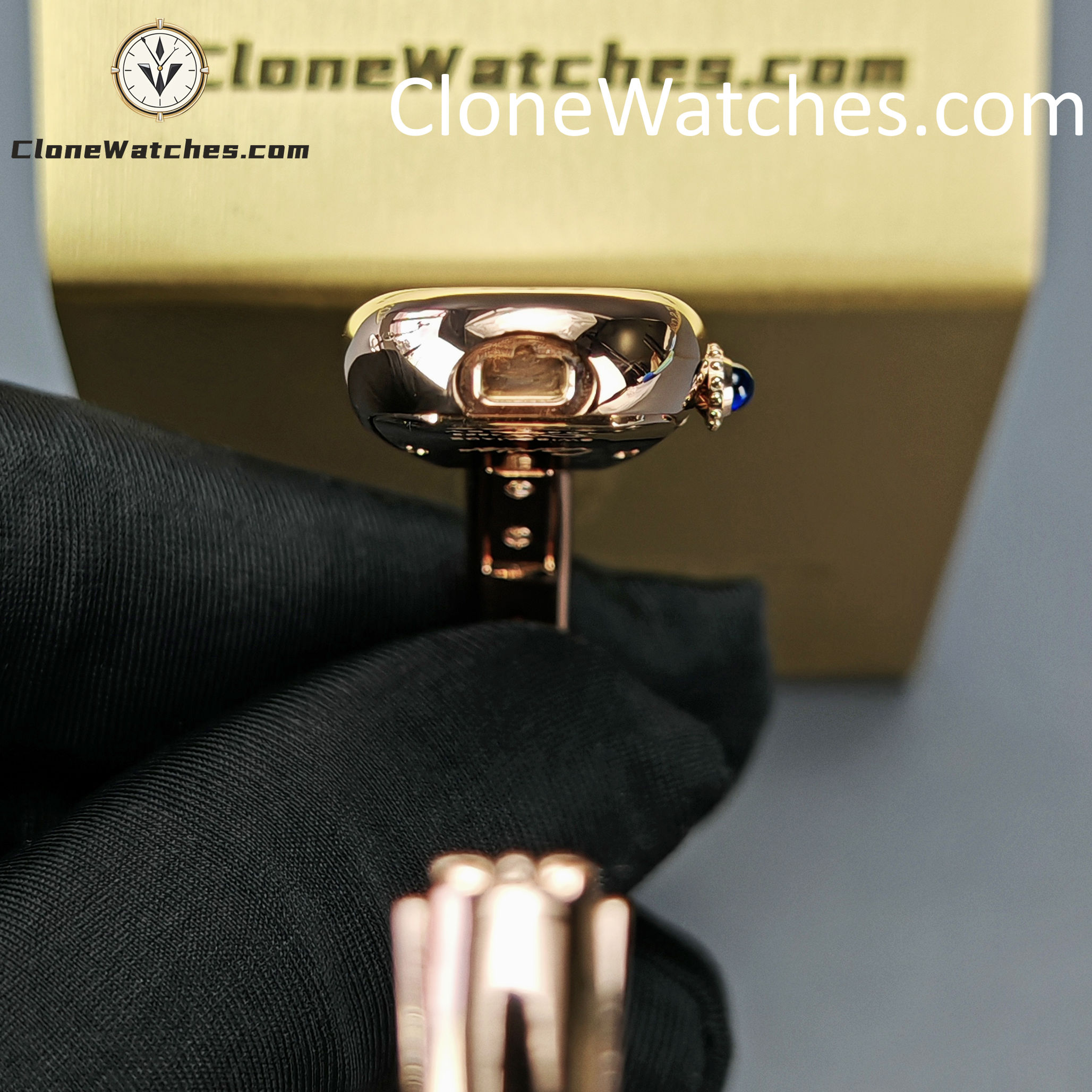Cartier Super Clone Watches 1:1 Baignoire Rose Gold White Dial WGBA0019
